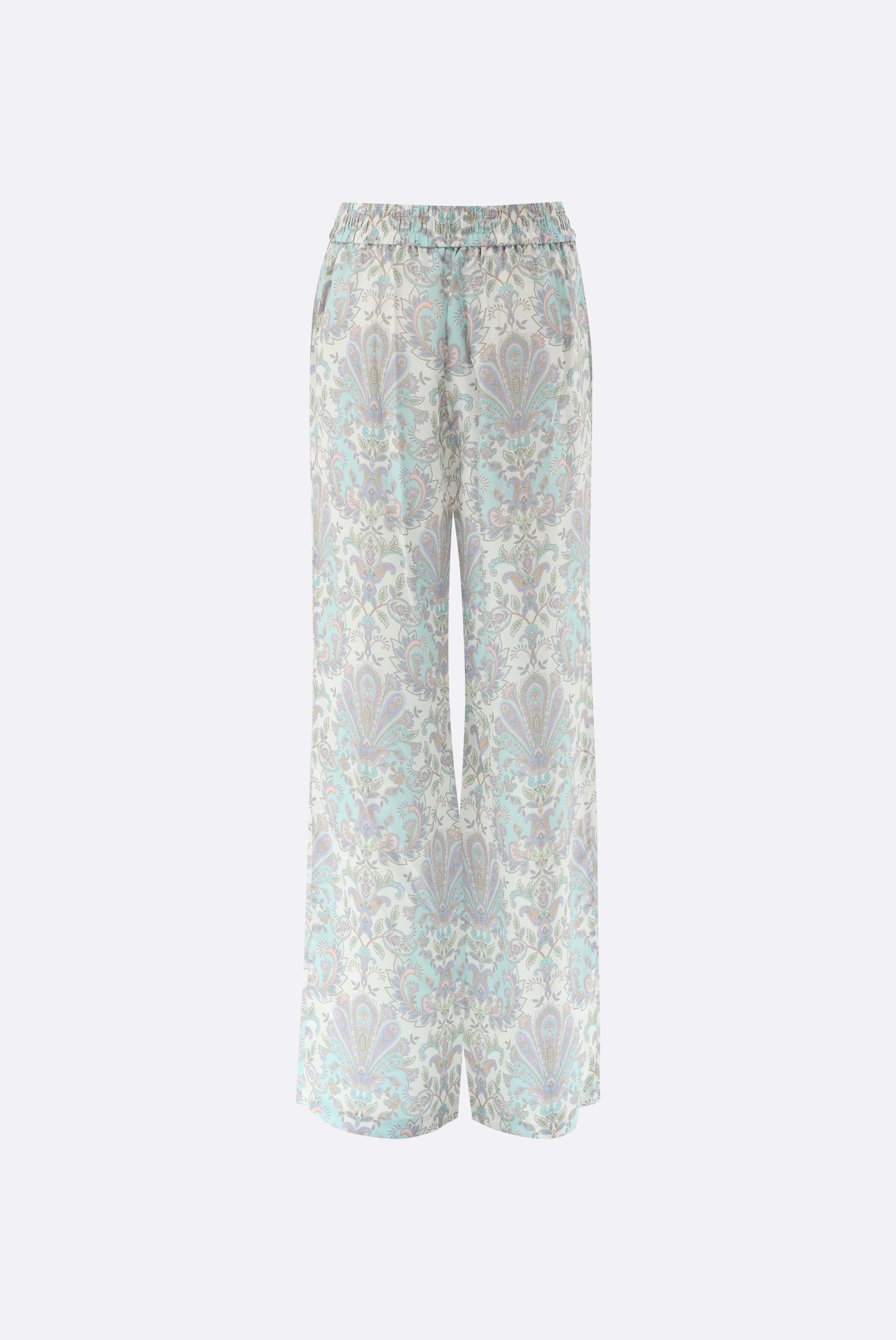 Palazzo-Hose | aus Seide mit Paisley-Druck
