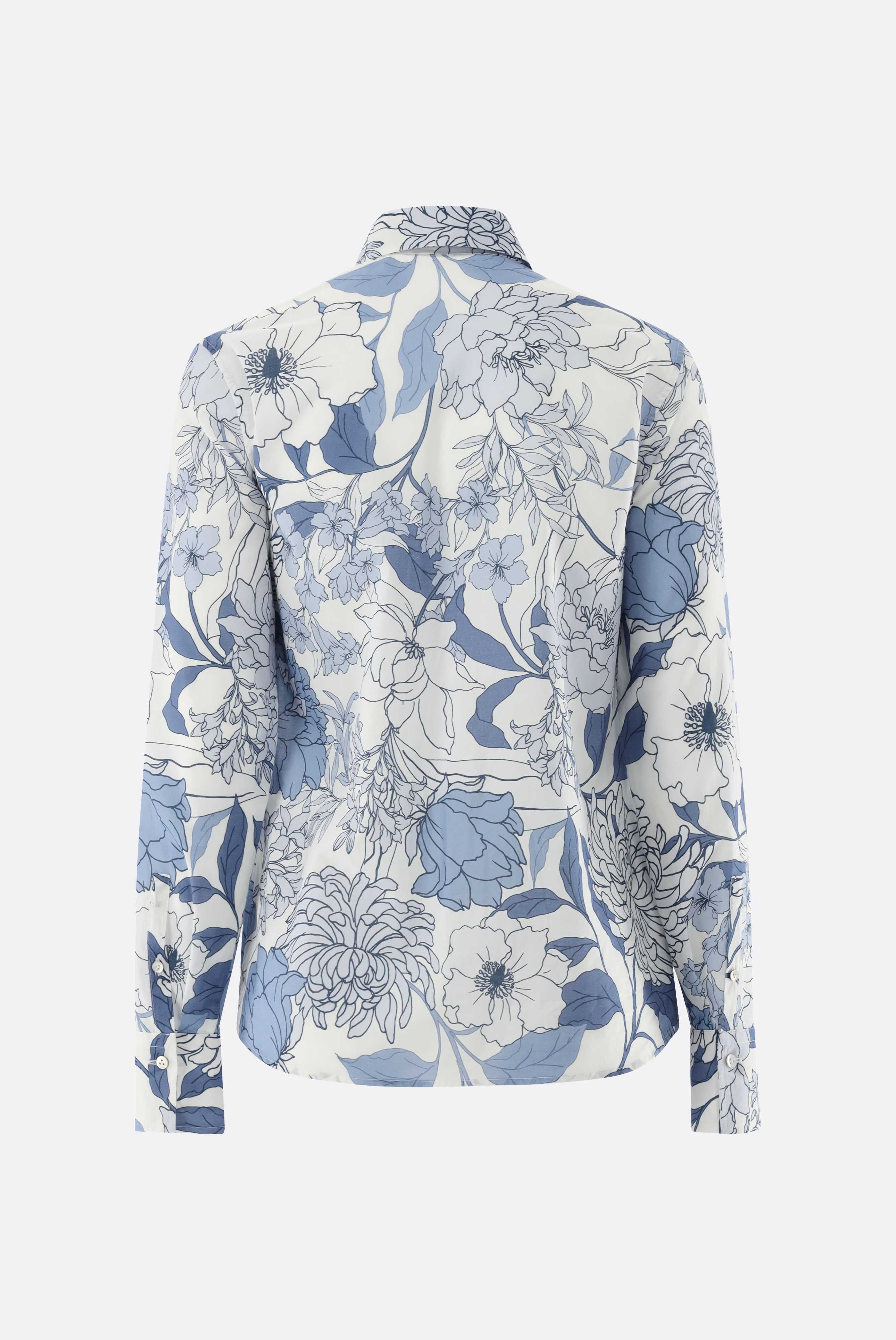 Hemdbluse | mit Blumen-Druck