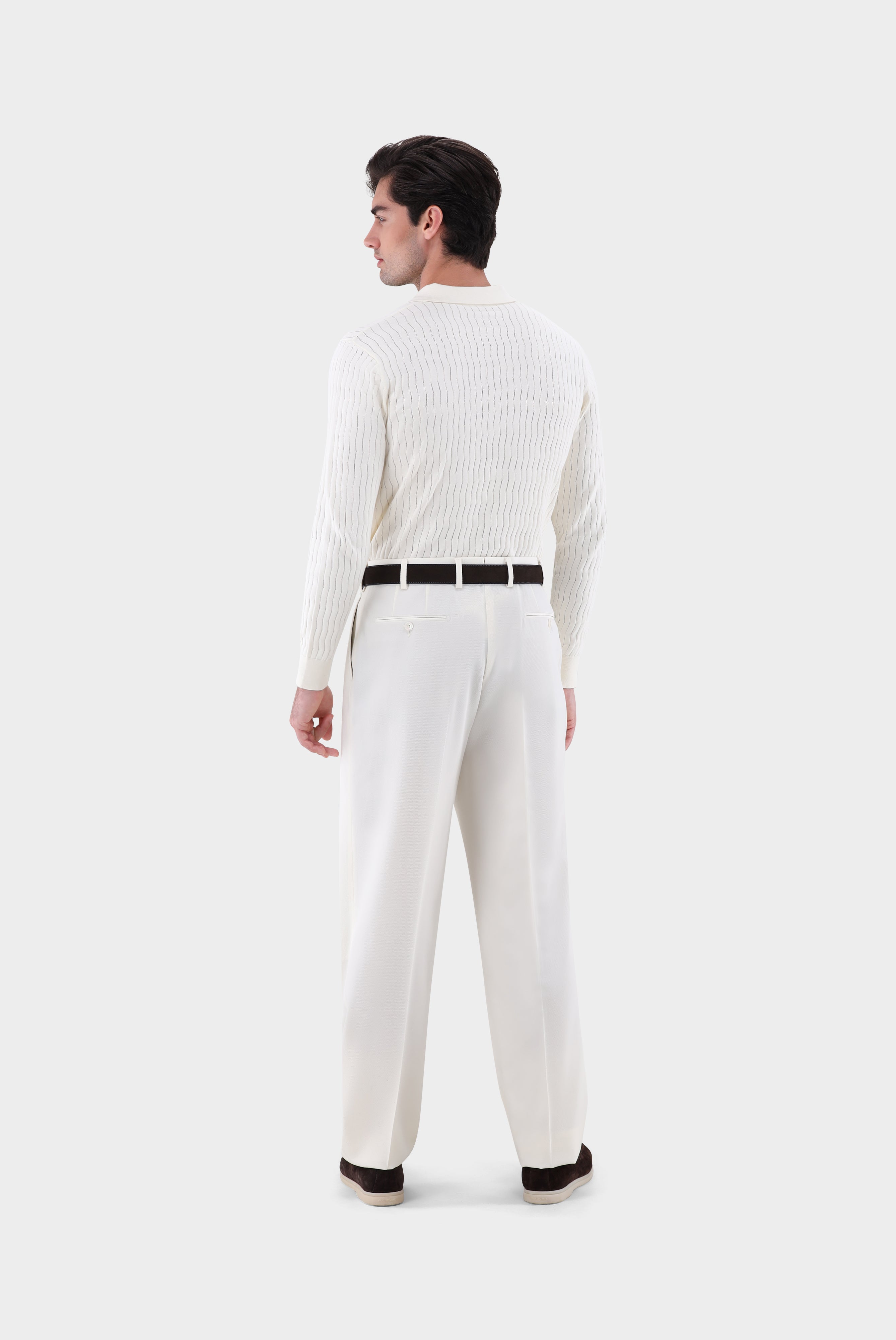 Strickhemd | mit Strukturmuster aus Winter Cotton-Strick & Pullover-Van Laack-OUTLET-ARCHIVIST-ARCHIVE-SALE