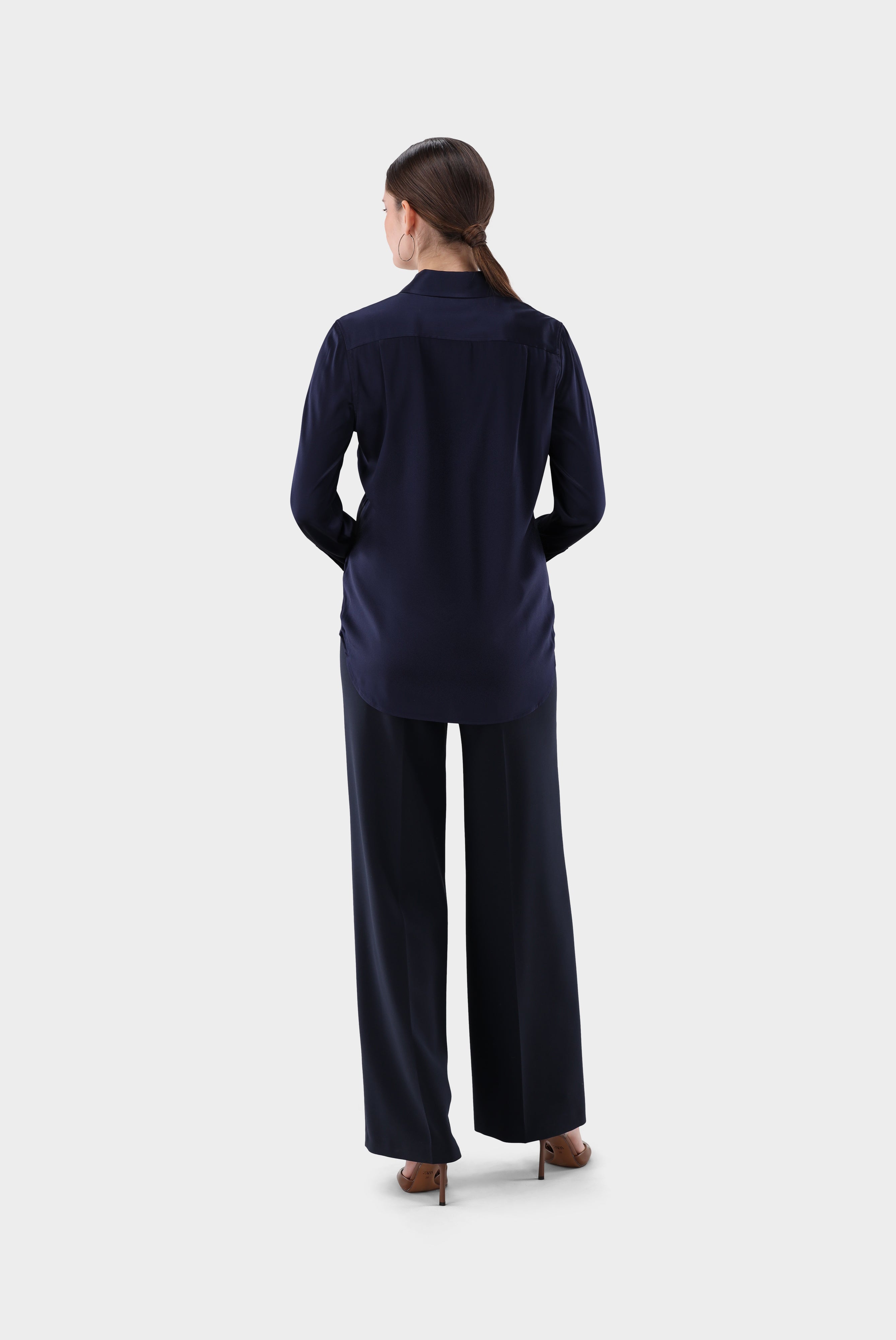 Taillierte | Hemdbluse aus Seide mit Brusttaschen-Hemden & Blusen-Van Laack-OUTLET-ARCHIVIST-ARCHIVE-SALE