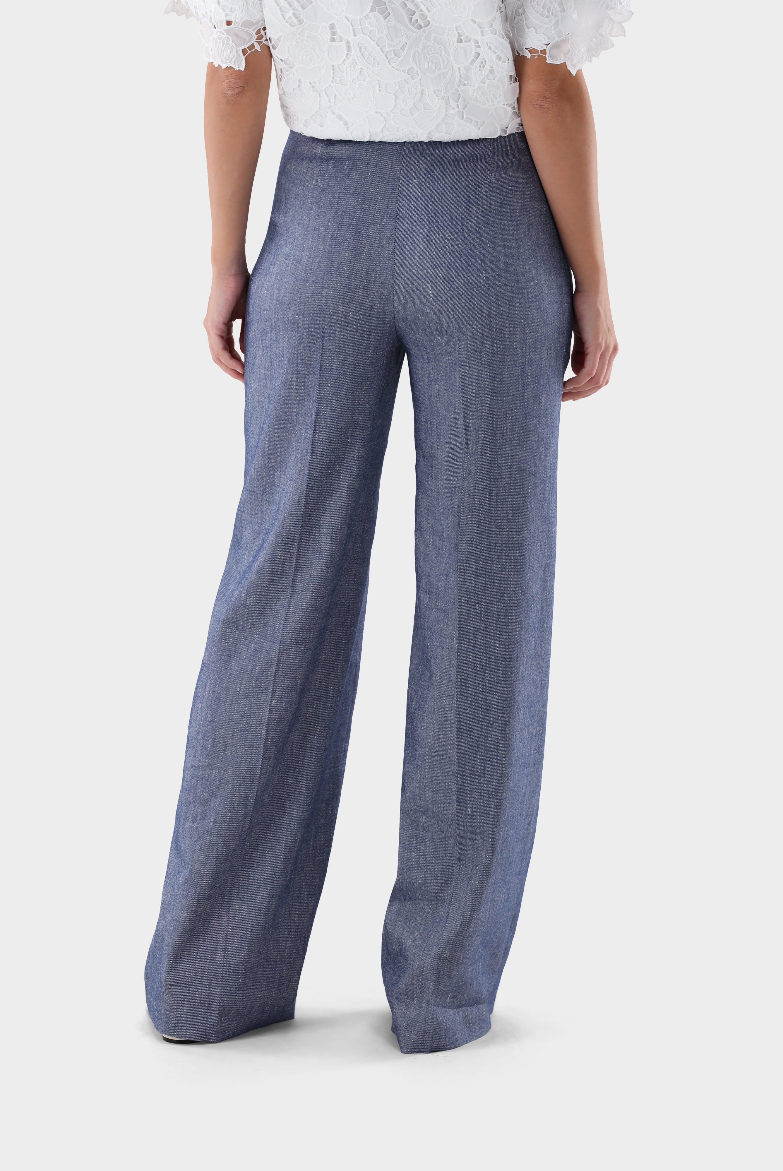 Weite Hose | mit Leinen und Viskose-Hosen-Van Laack-OUTLET-ARCHIVIST-ARCHIVE-SALE
