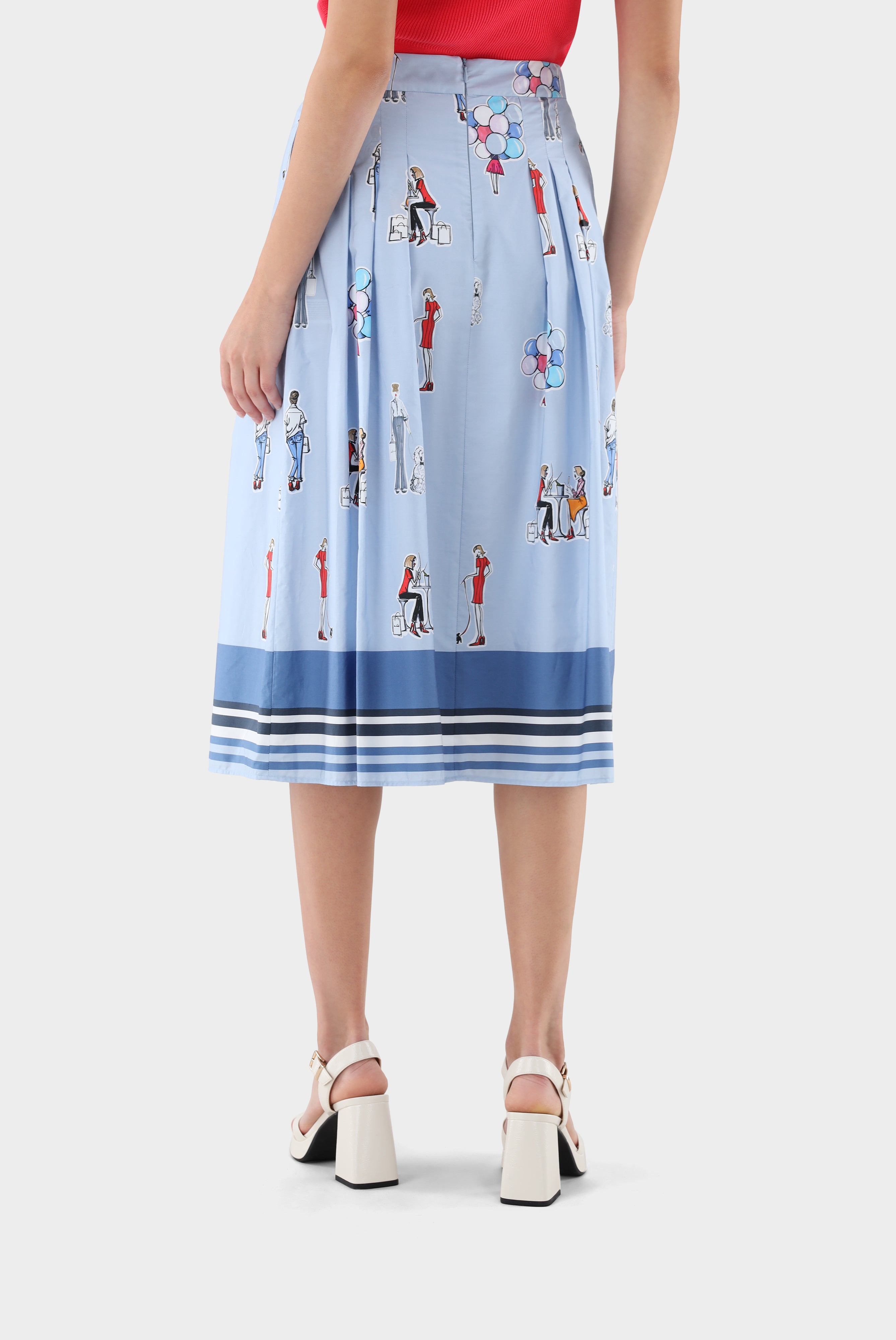 Van Laack-Rock | aus Baumwolle mit Druck-Kleider & Röcke-Black-Deal-Outlet-by-ARCHIVIST