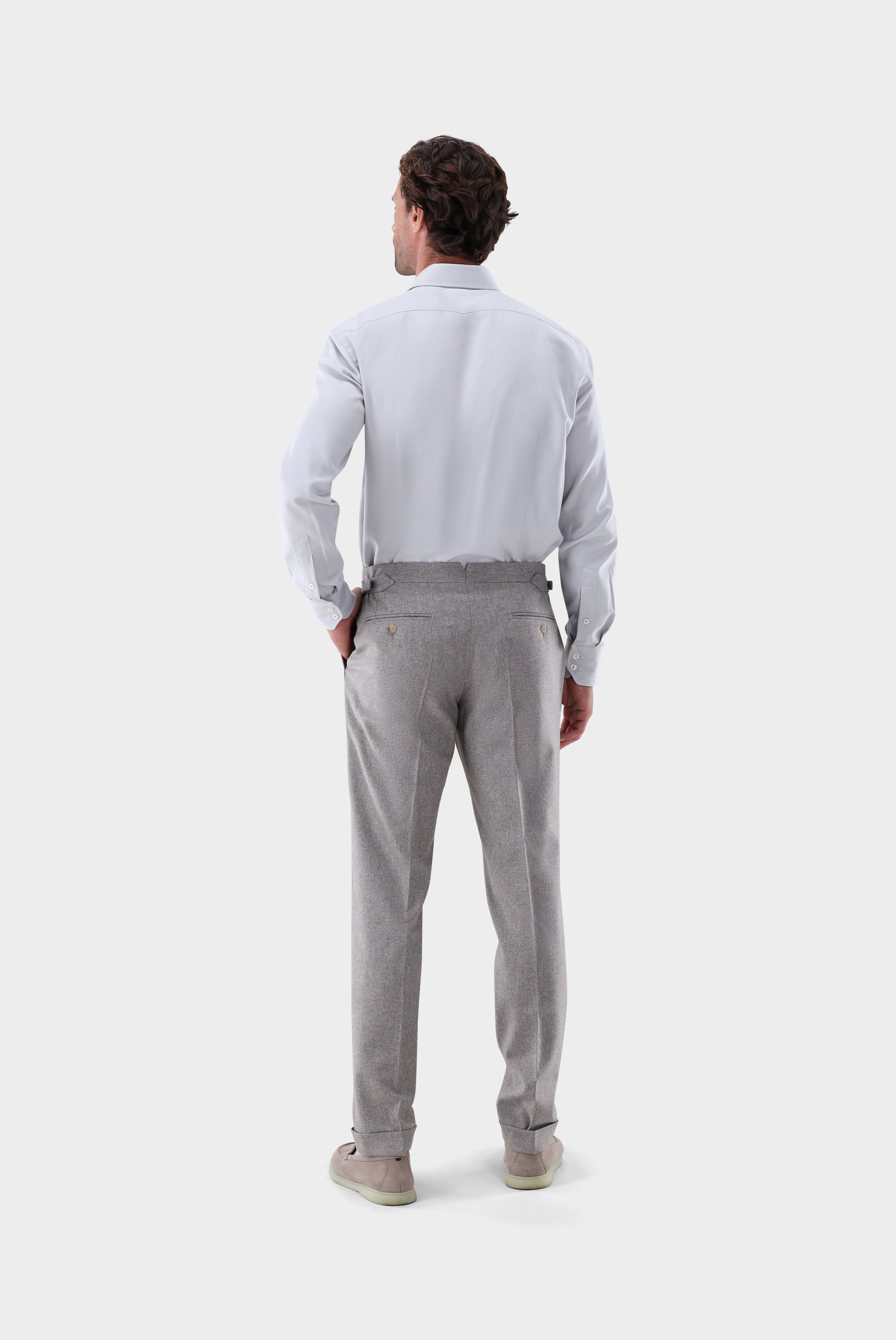 Twill Hemd | mit Haifischkragen
