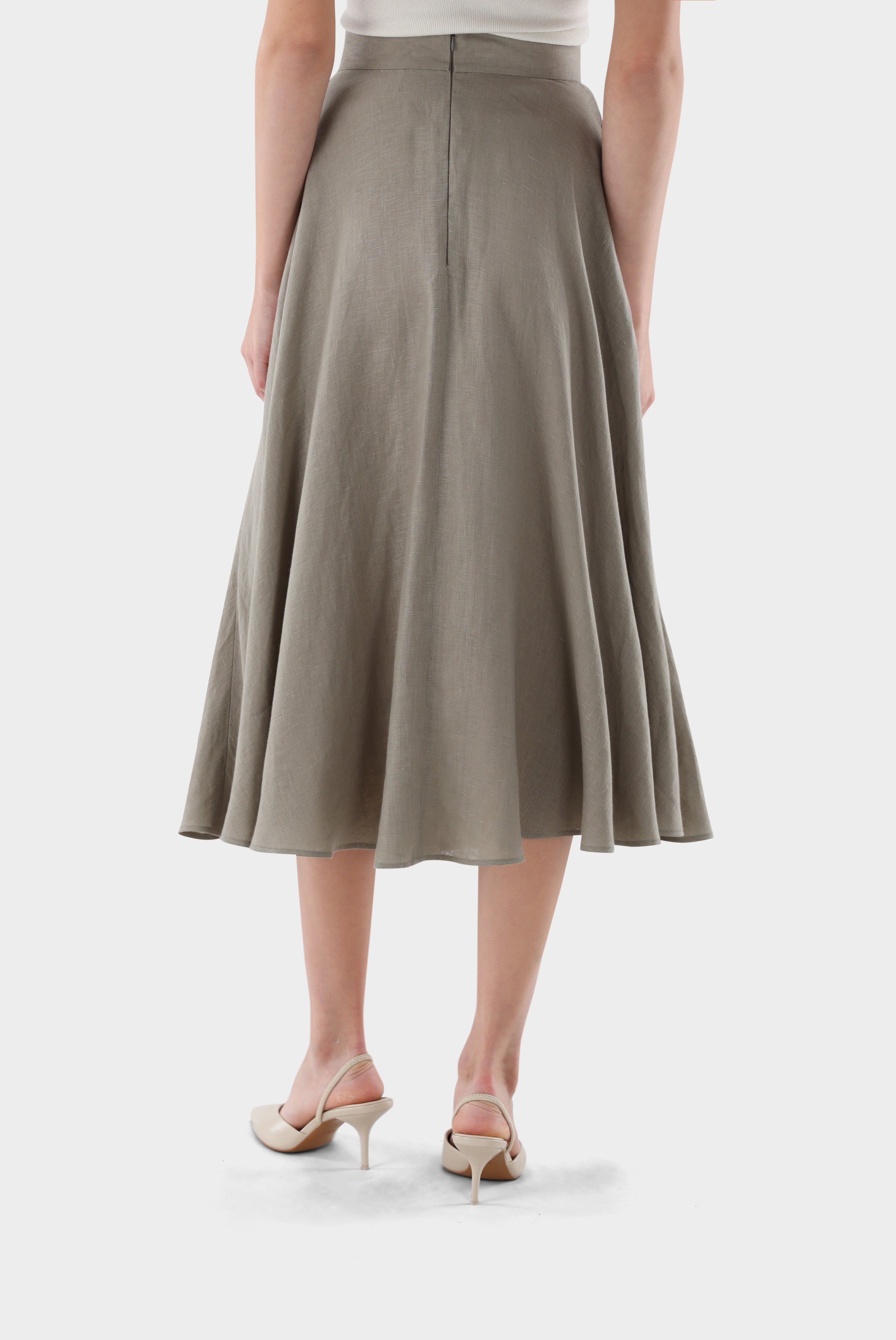 Van Laack-Midi-Rock | aus leinen-Kleider & Röcke-Black-Deal-Outlet-by-ARCHIVIST