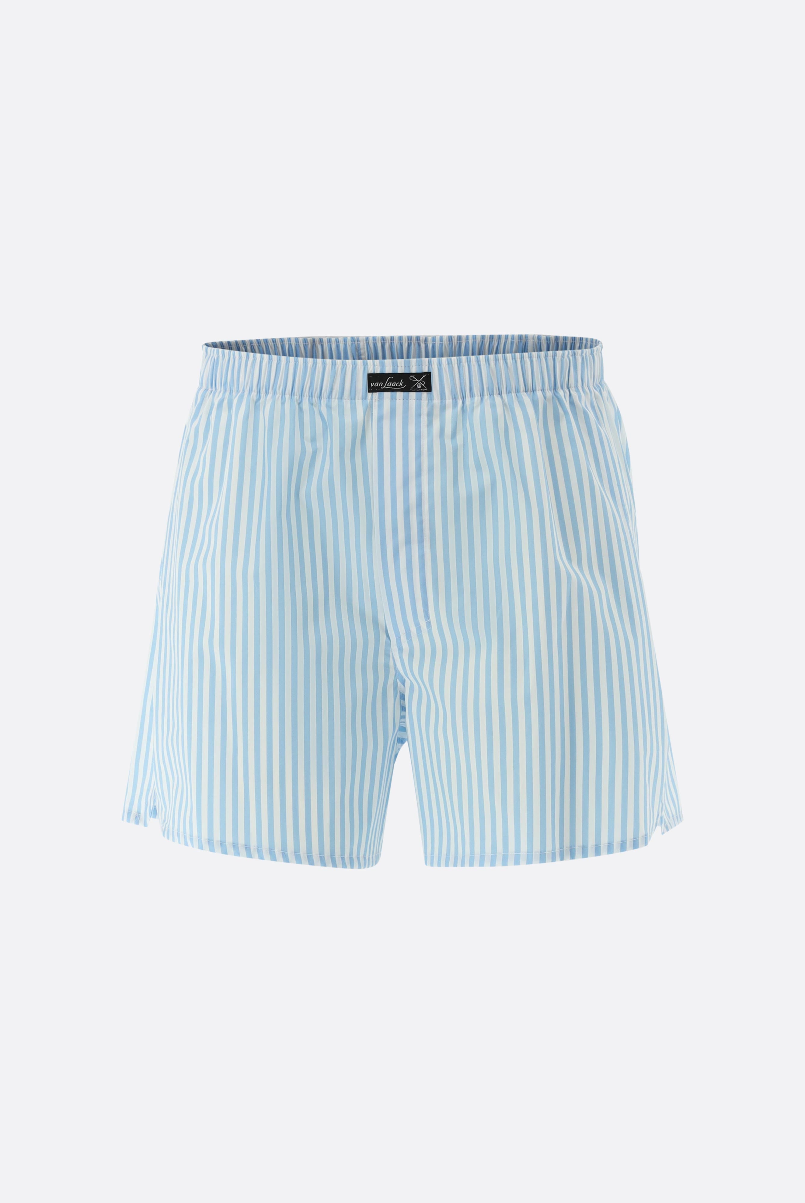 Boxershorts | gestreift aus Popeline-Unterwäsche-Van Laack-OUTLET-mittelblau-46-ARCHIVIST-ARCHIVE-SALE