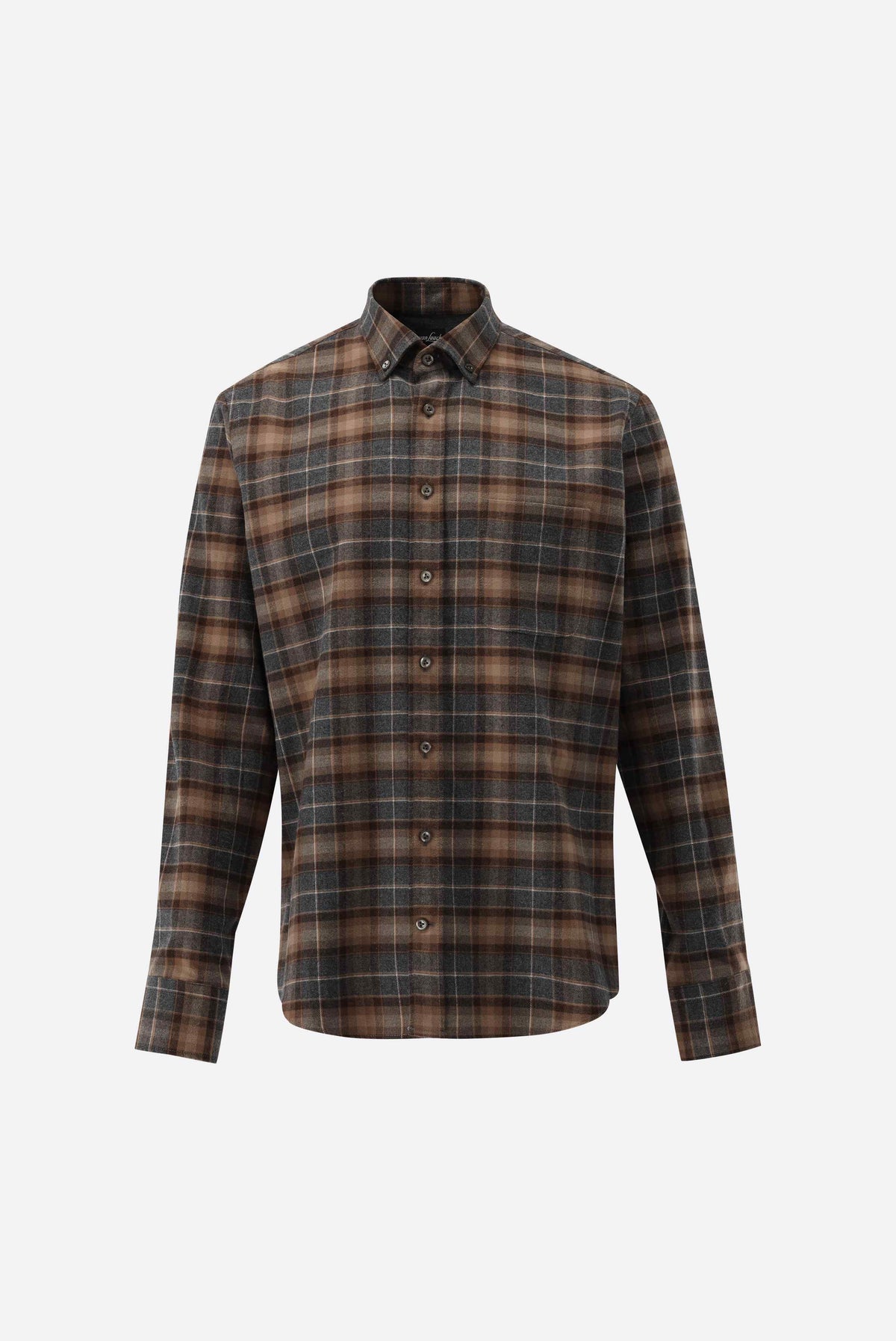 Flanellhemd | mit Button Down Kragen Tailor Fit