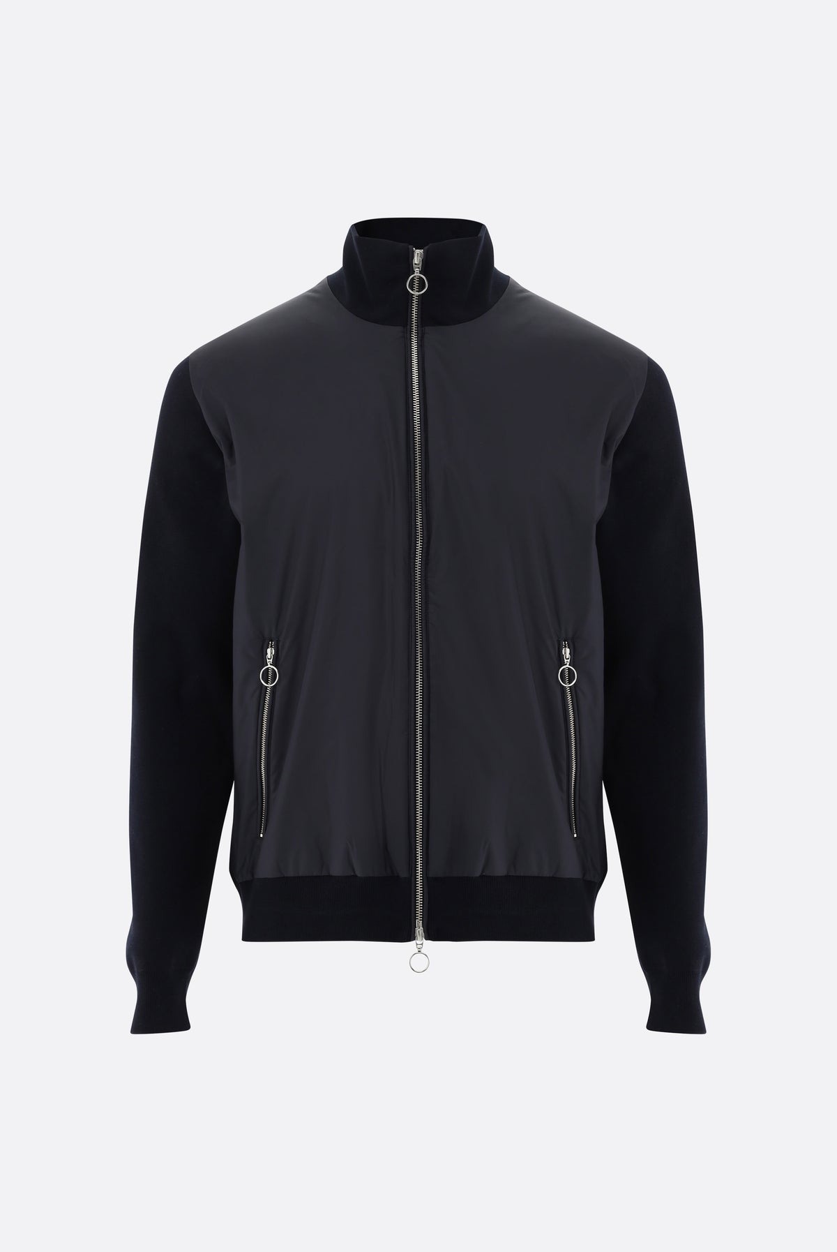 Van Laack-Hybrid-Strickjacke | mit Baumwolle-Jacken & Mäntel-Black-Deal-Outlet-by-ARCHIVIST