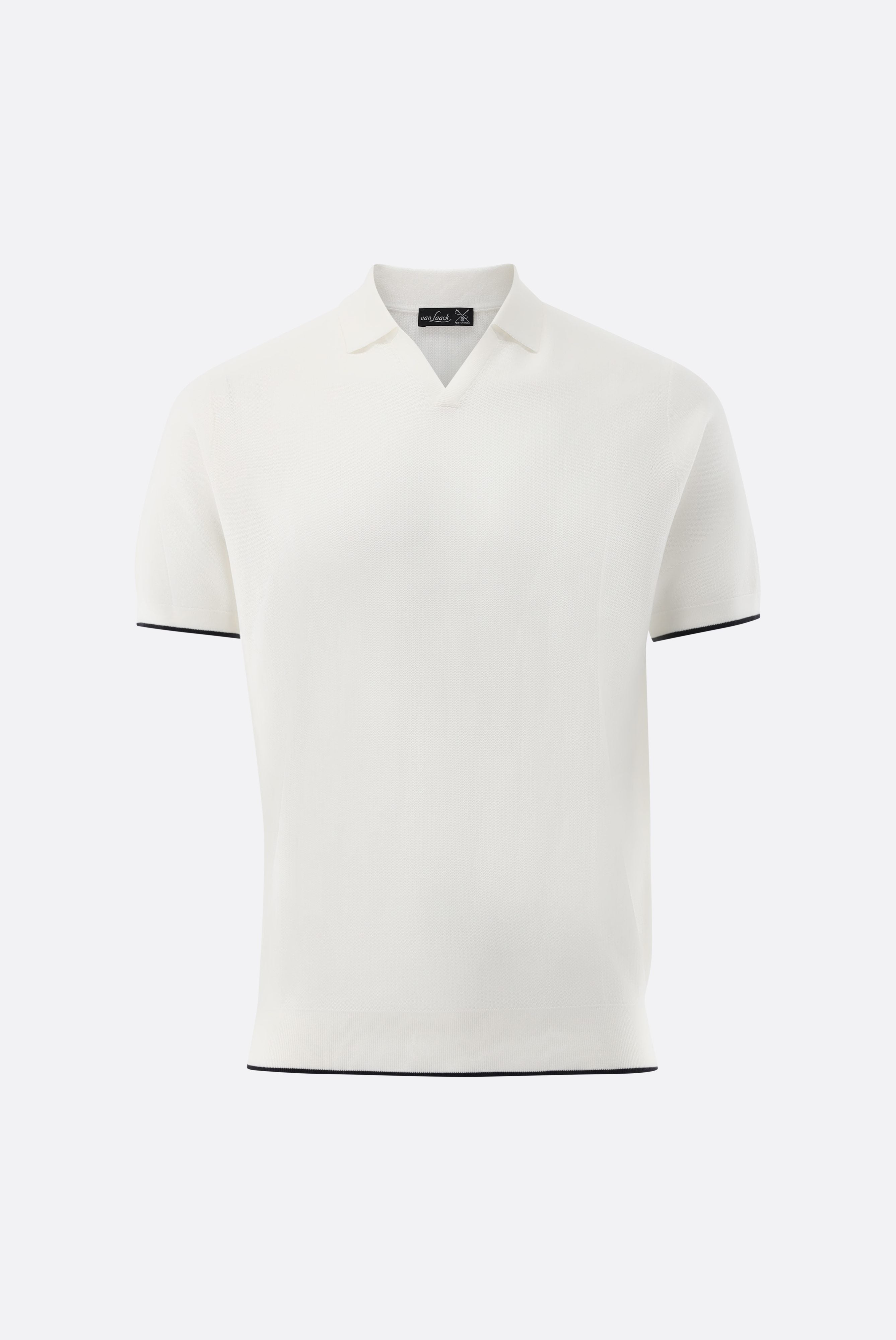 V-Polo gestrickt | mit feiner Struktur-Shirts-Van Laack-OUTLET-ARCHIVIST-ARCHIVE-SALE