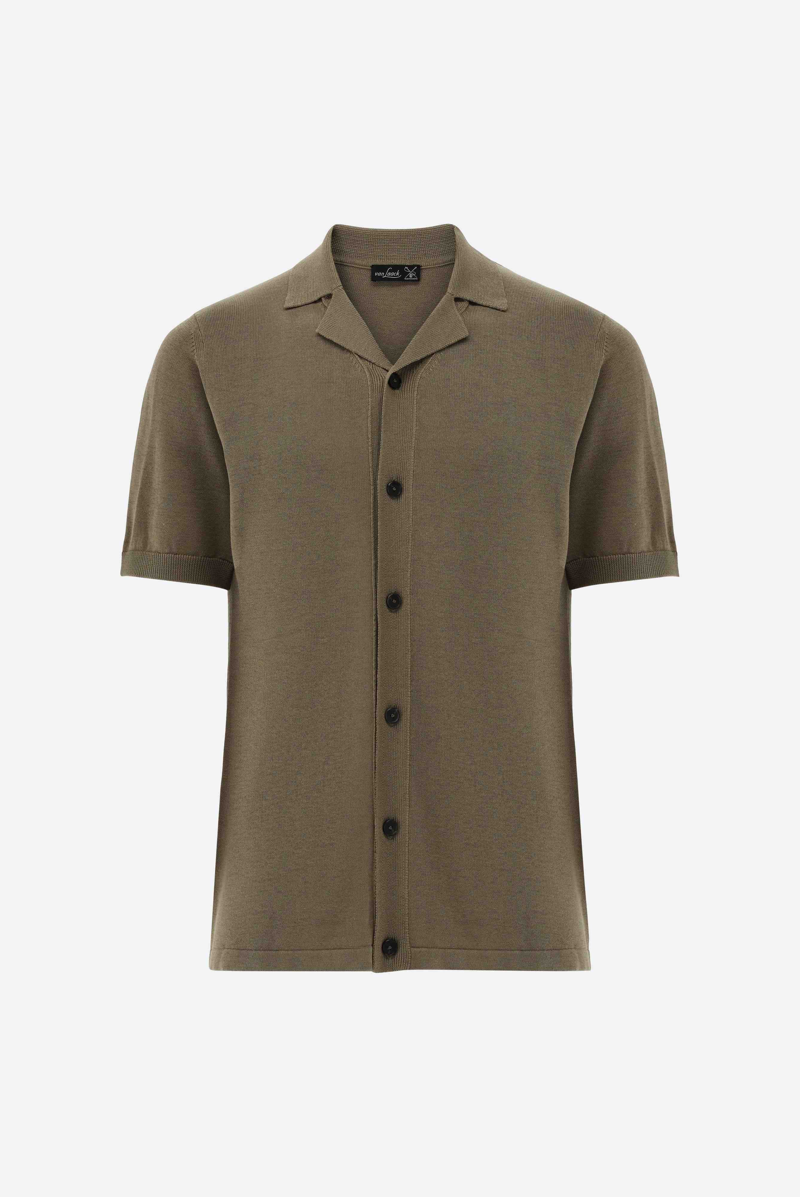 Van Laack-Strickhemd | kurzarm mit Reverskragen-Shirts-Black-Deal-Outlet-by-ARCHIVIST