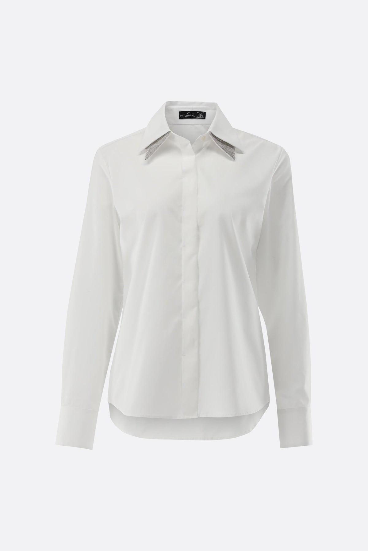 Bluse | mit doppeltem Kragen und glänzenden Details-Hemden & Blusen-Van Laack-OUTLET-ARCHIVIST-ARCHIVE-SALE