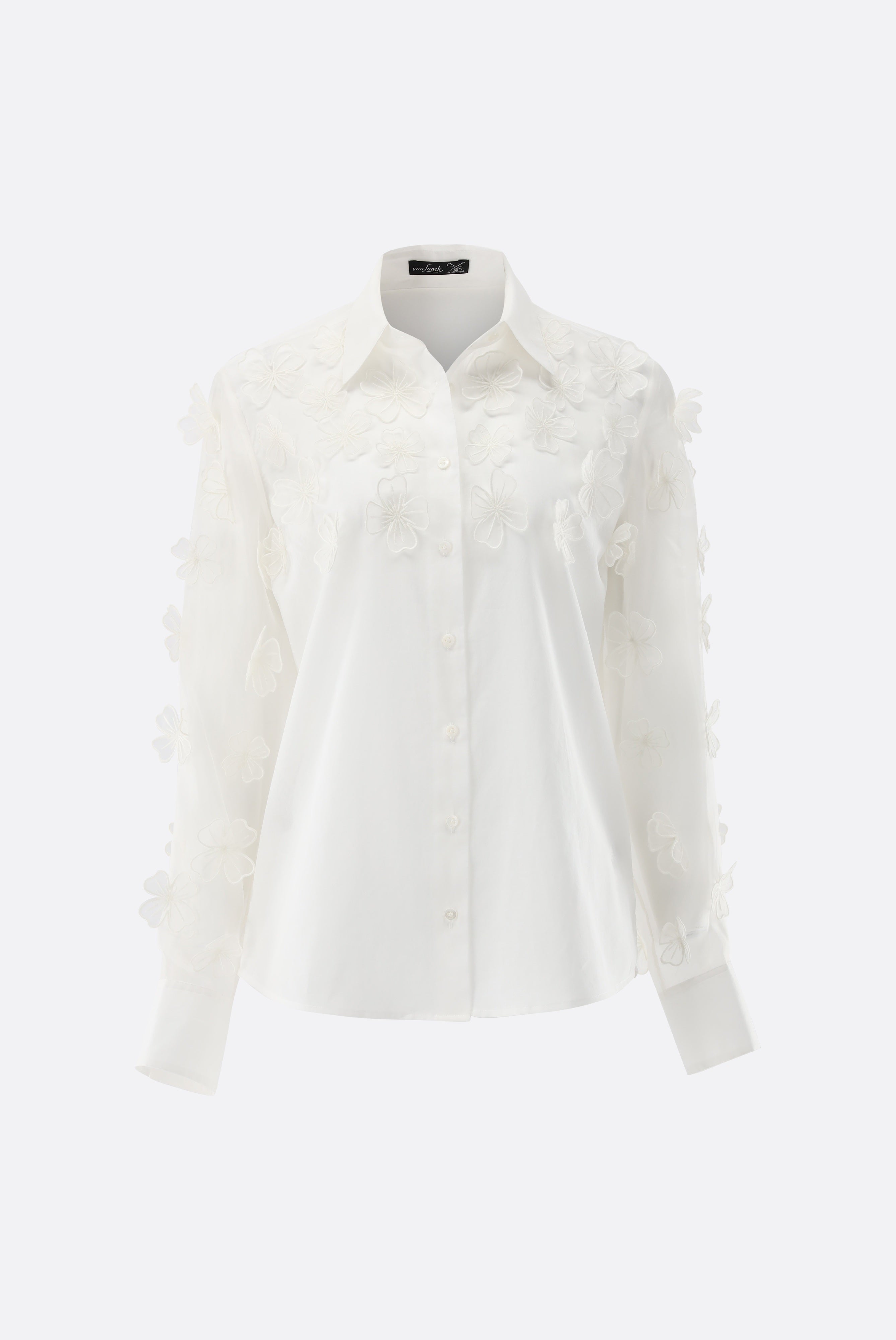 Hemdbluse | mit 3D-Blumen-Hemden & Blusen-Van Laack-OUTLET-ARCHIVIST-ARCHIVE-SALE