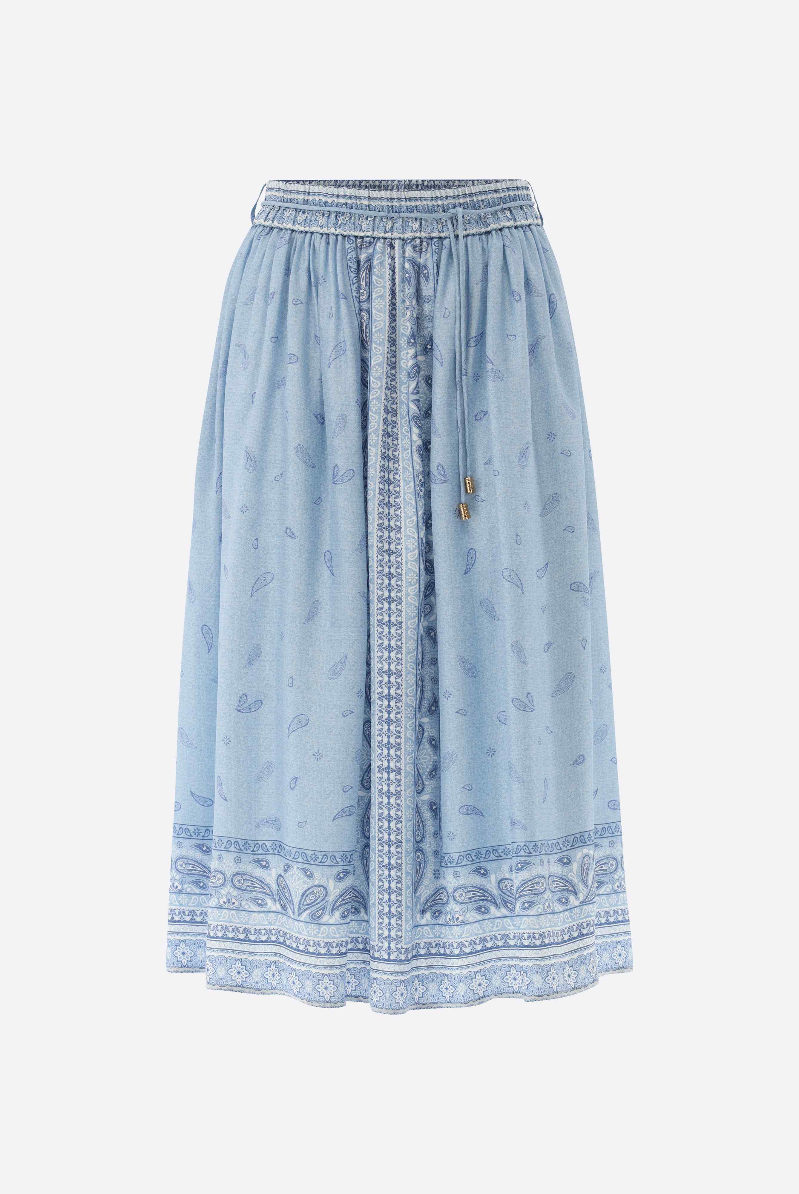 Van Laack-Midi-Rock | aus Seide mit Druck-Kleider & Röcke-Black-Deal-Outlet-by-ARCHIVIST