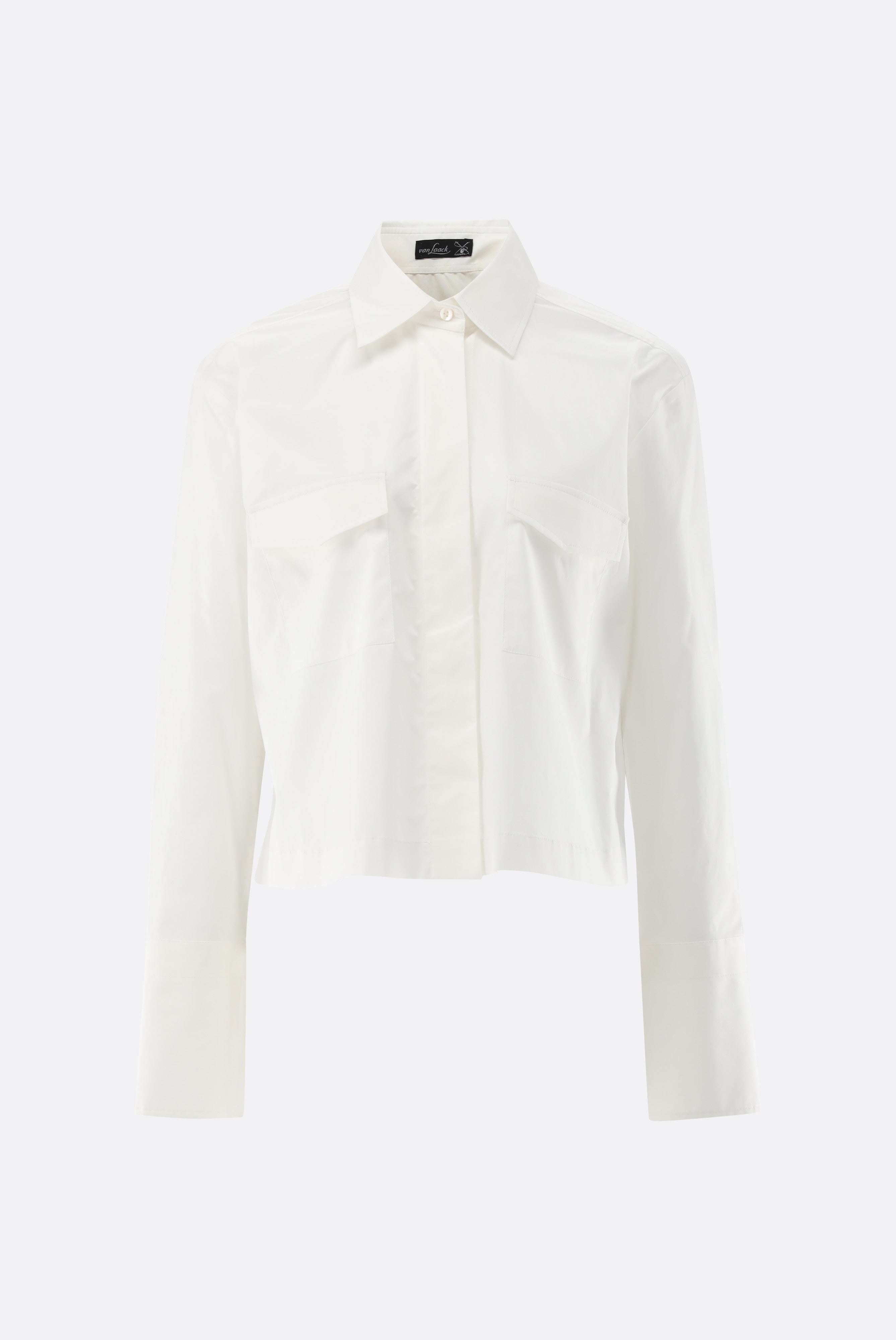 Cropped Bluse | mit Brusttaschen