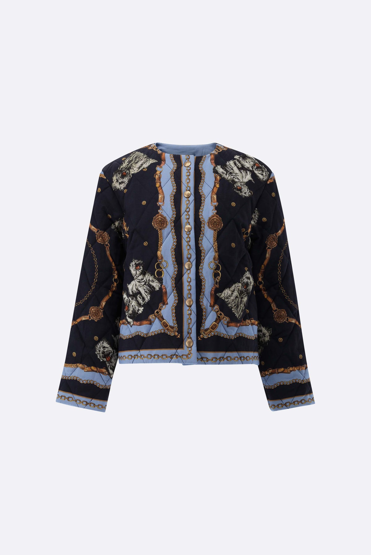 Steppjacke | mit platziertem Druck-Jacken & Mäntel-Van Laack-OUTLET-ARCHIVIST-ARCHIVE-SALE