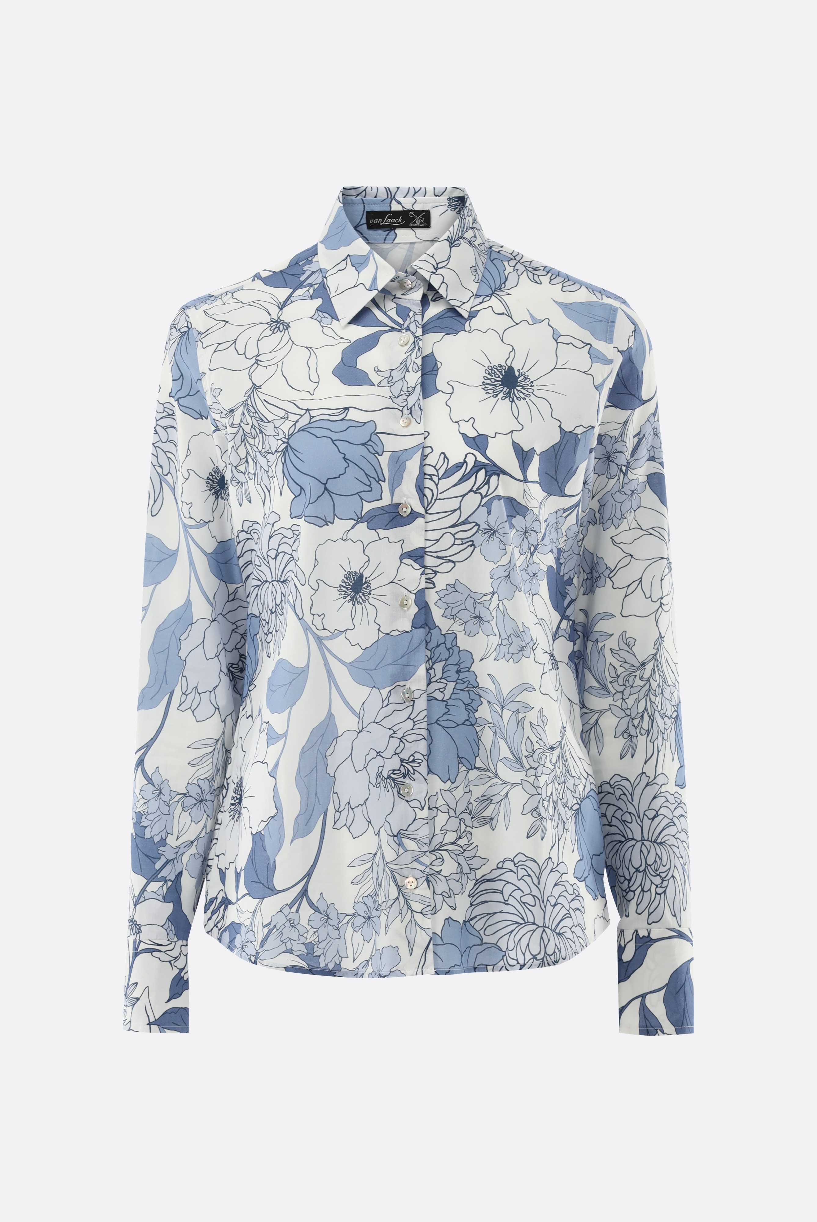 Hemdbluse | mit Blumen-Druck