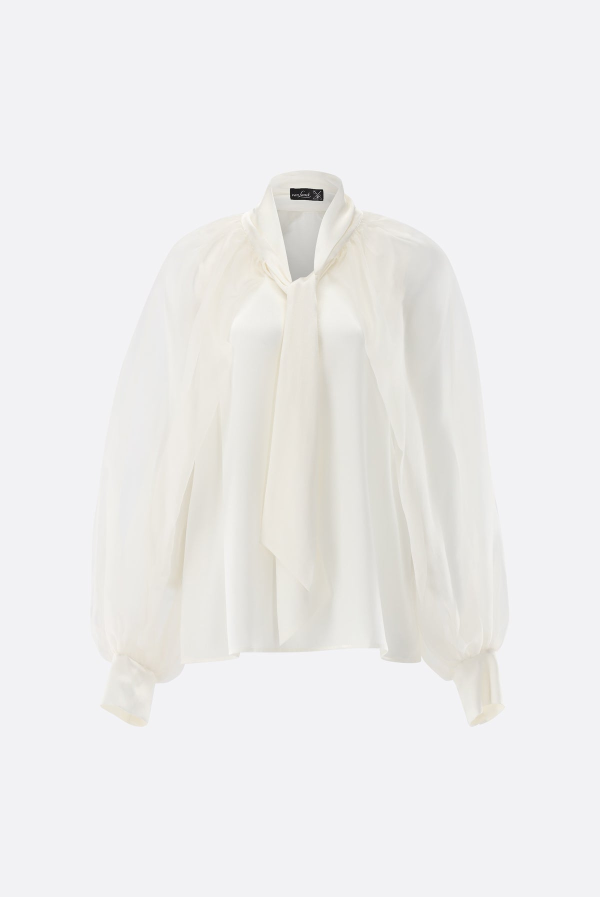 Bluse | aus Seide mit weiten organza Ärmeln-Hemden & Blusen-Van Laack-OUTLET-ARCHIVIST-ARCHIVE-SALE