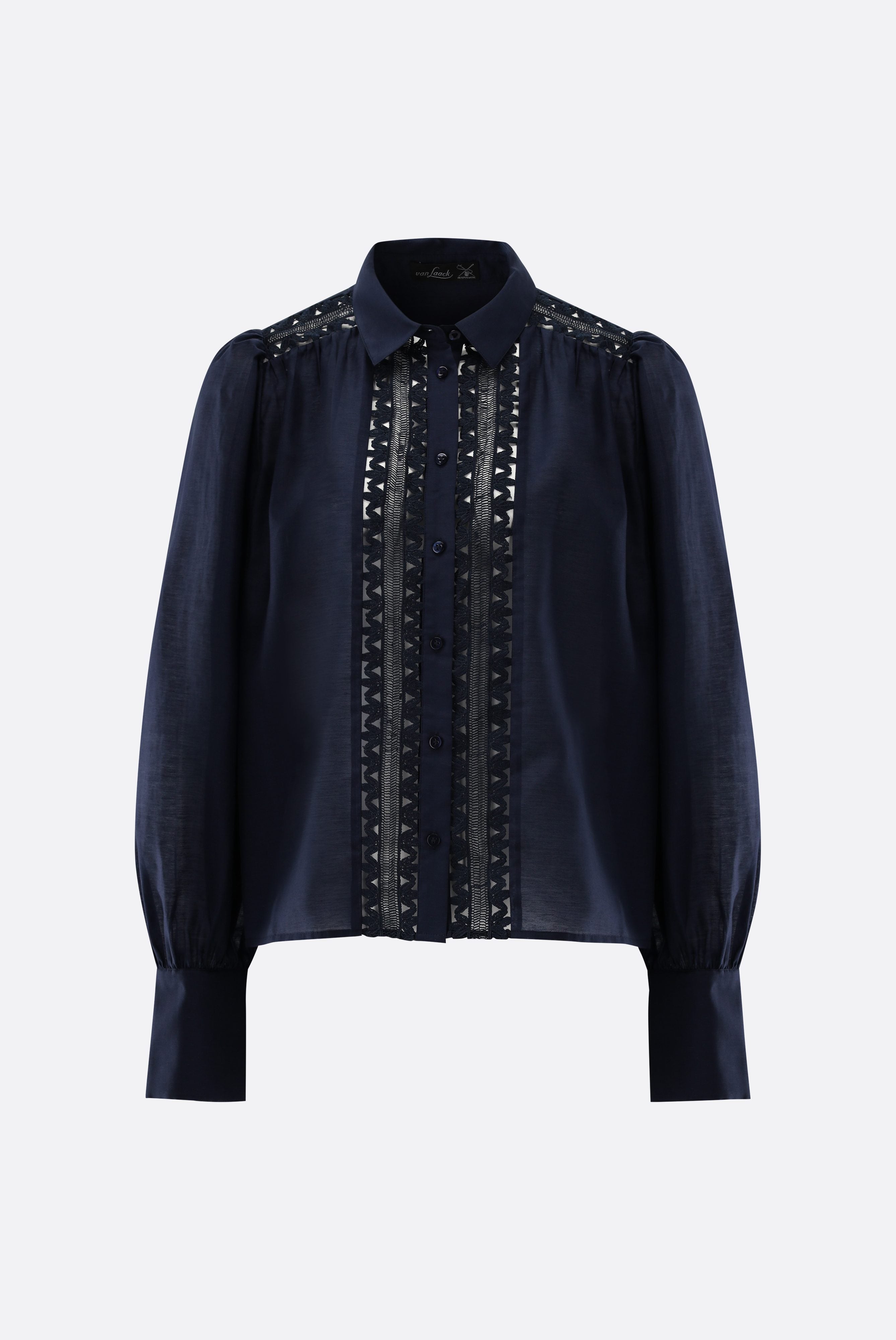 Hemdbluse | mit Spitzeneinsätzen