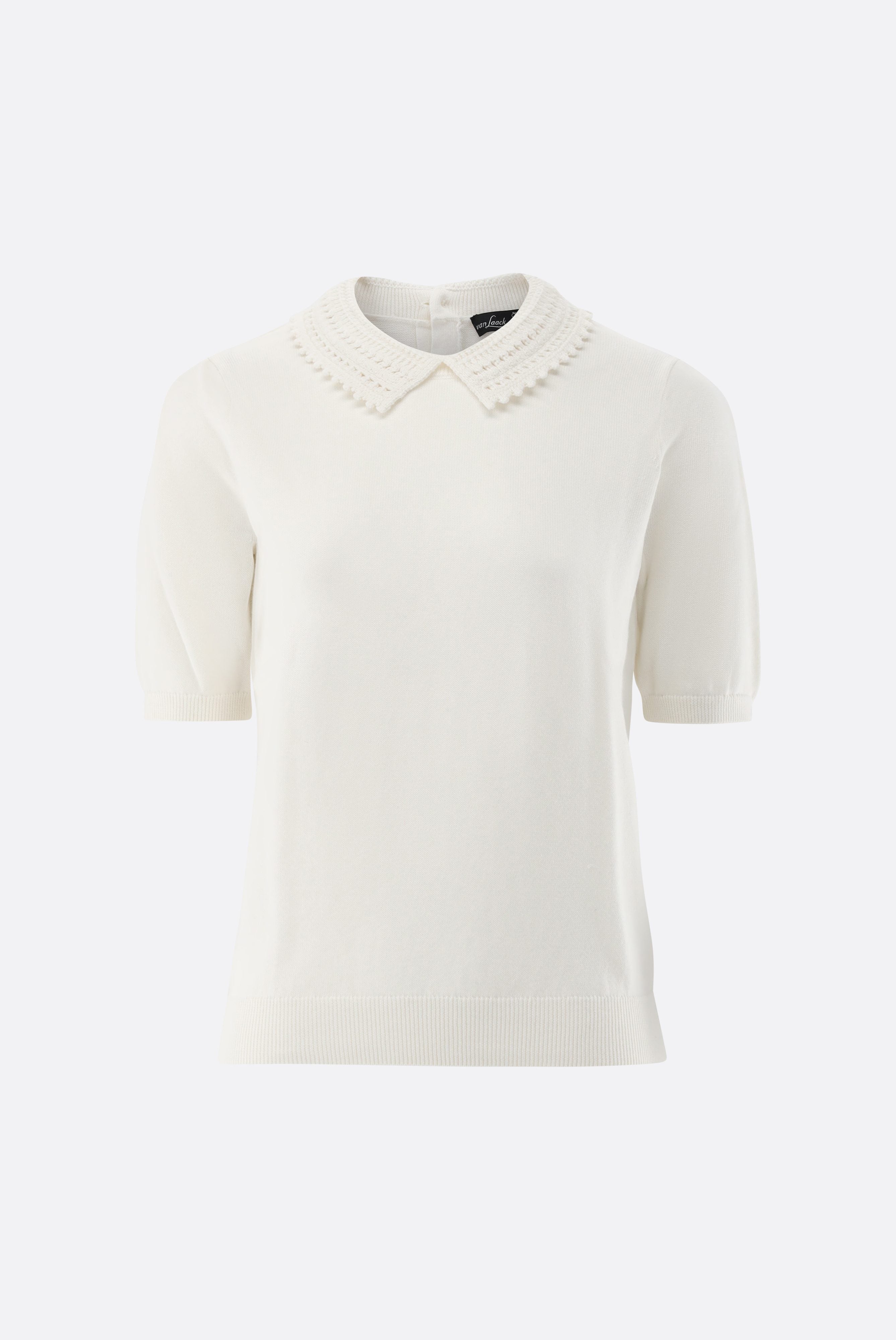 Strick Poloshirt | mit Häkel-Kragen