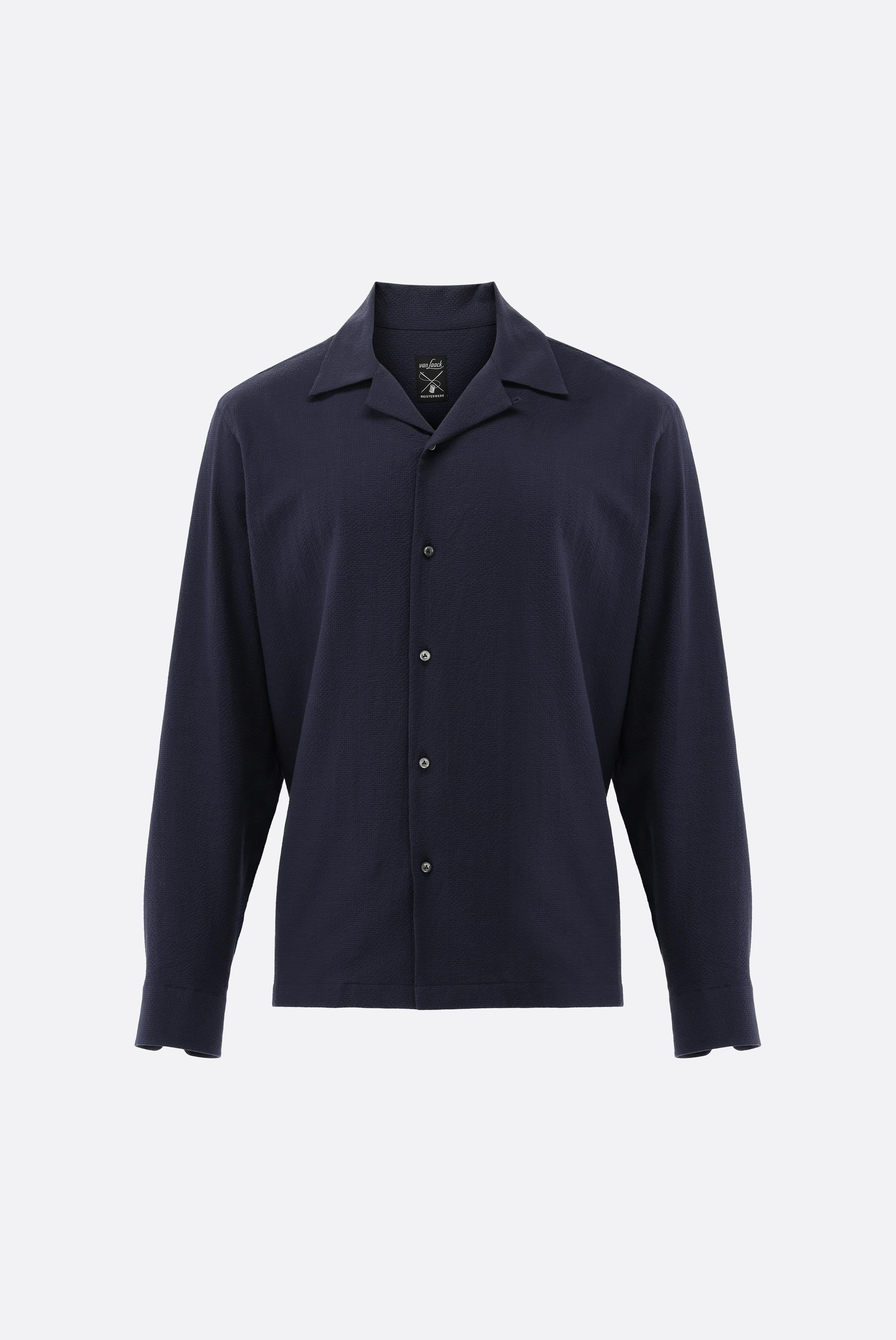 Van Laack-Seersucker-Hemd | mit Reverskragen-Hemden & Blusen-Black-Deal-Outlet-by-ARCHIVIST