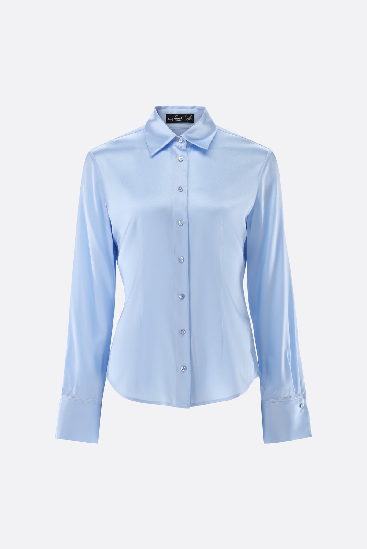 Hemdbluse | tailliert aus Seidensatin-Stretch-Hemden & Blusen-Van Laack-OUTLET-ARCHIVIST-ARCHIVE-SALE