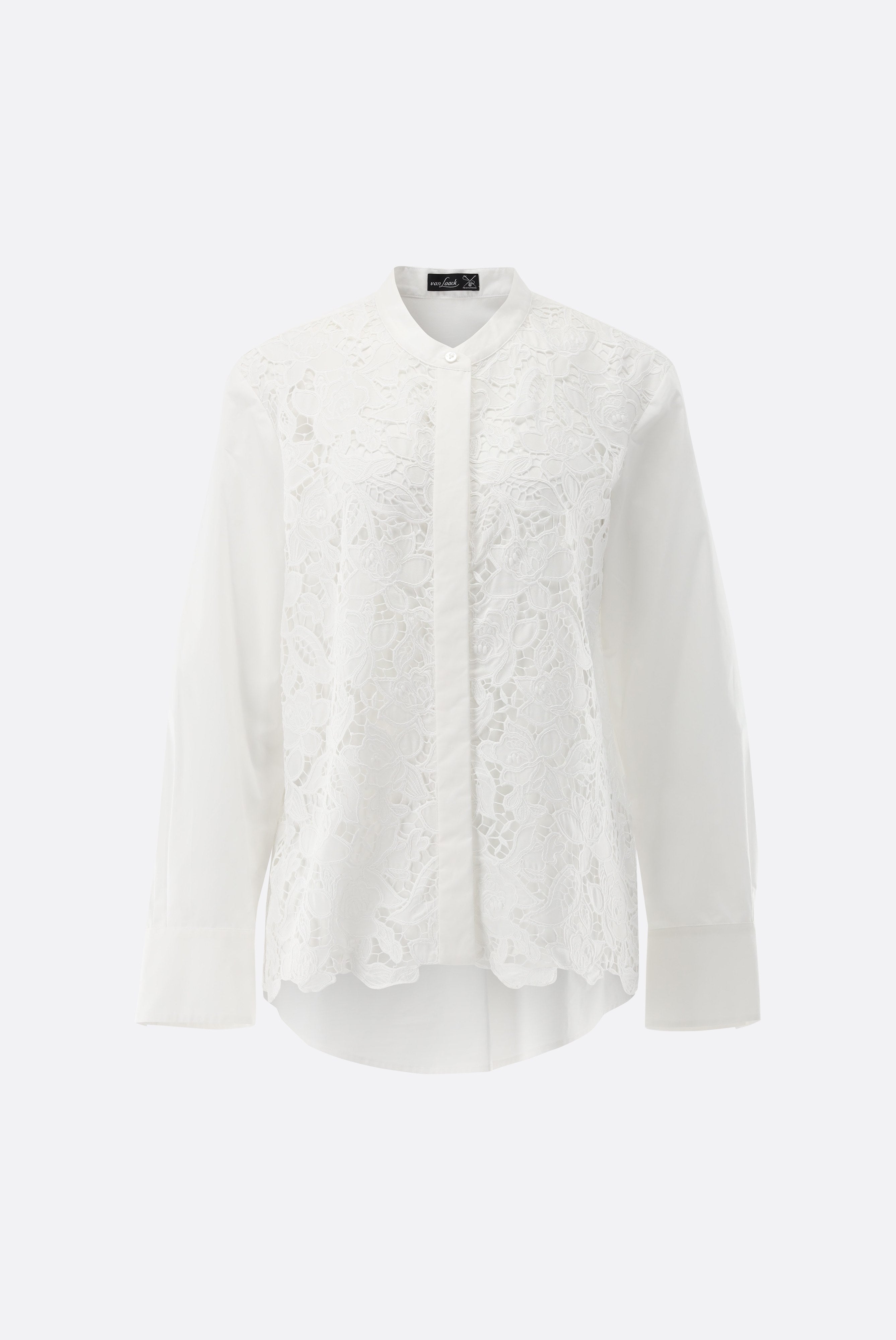 Stehkragenbluse | mit Spitze an der Vorderseite-Hemden & Blusen-Van Laack-OUTLET-ARCHIVIST-ARCHIVE-SALE