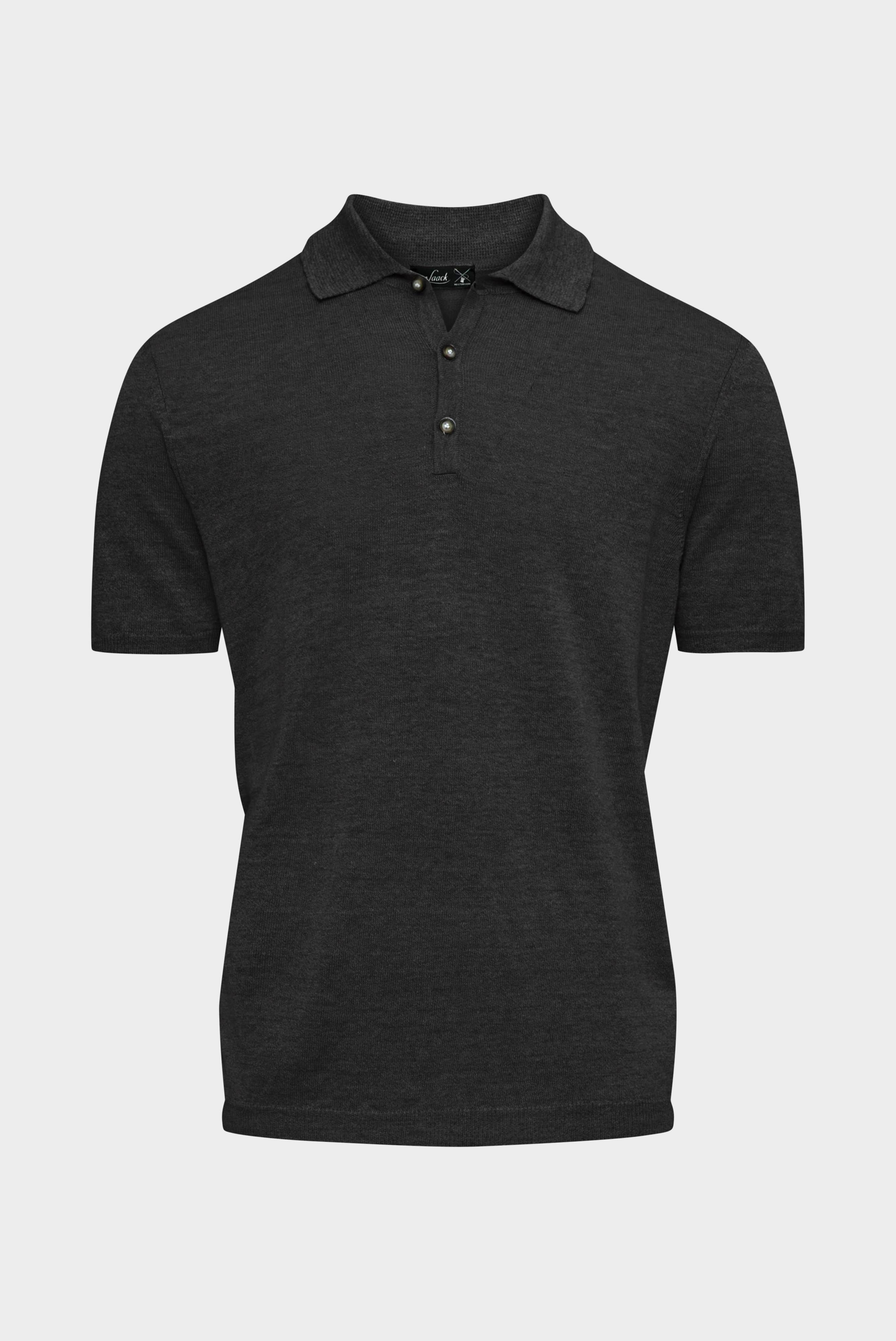 Van Laack-Poloshirt | gestrickt aus Leinen-Shirts-Black-Deal-Outlet-by-ARCHIVIST