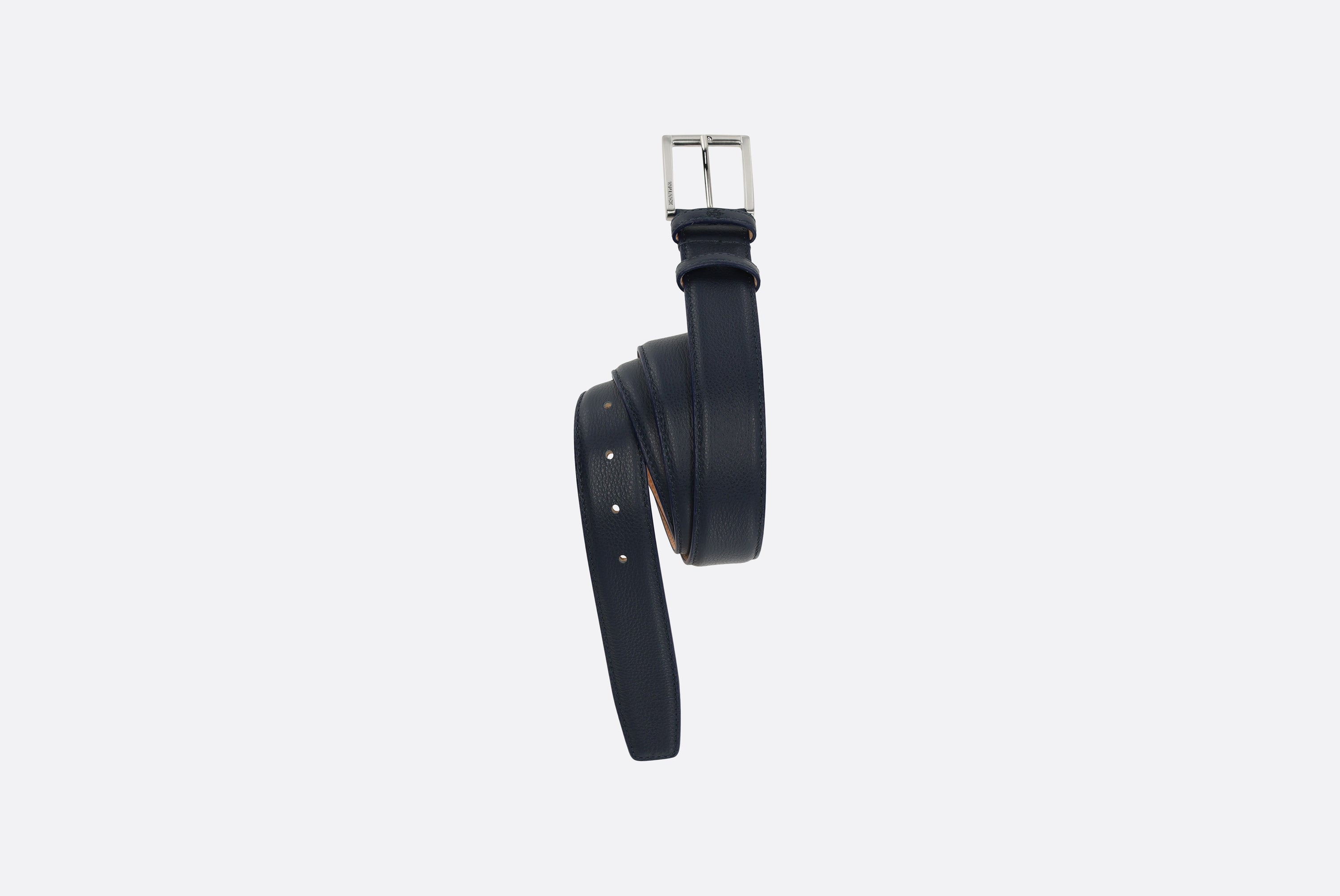 Gürtel | aus Leder mit Textur-Accessoires-Van Laack-OUTLET-navy-75-ARCHIVIST-ARCHIVE-SALE
