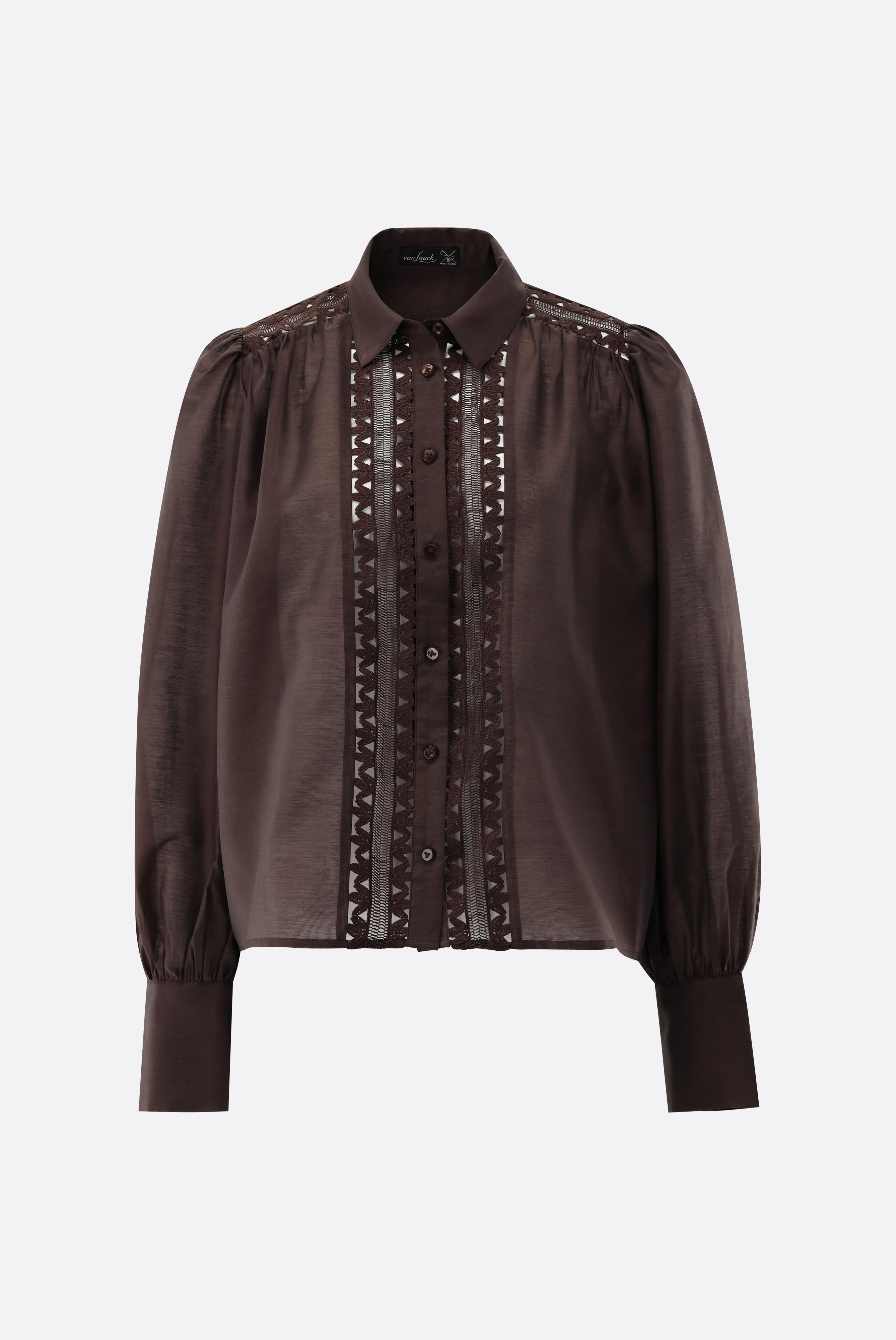 Hemdbluse | mit Spitzeneinsätzen