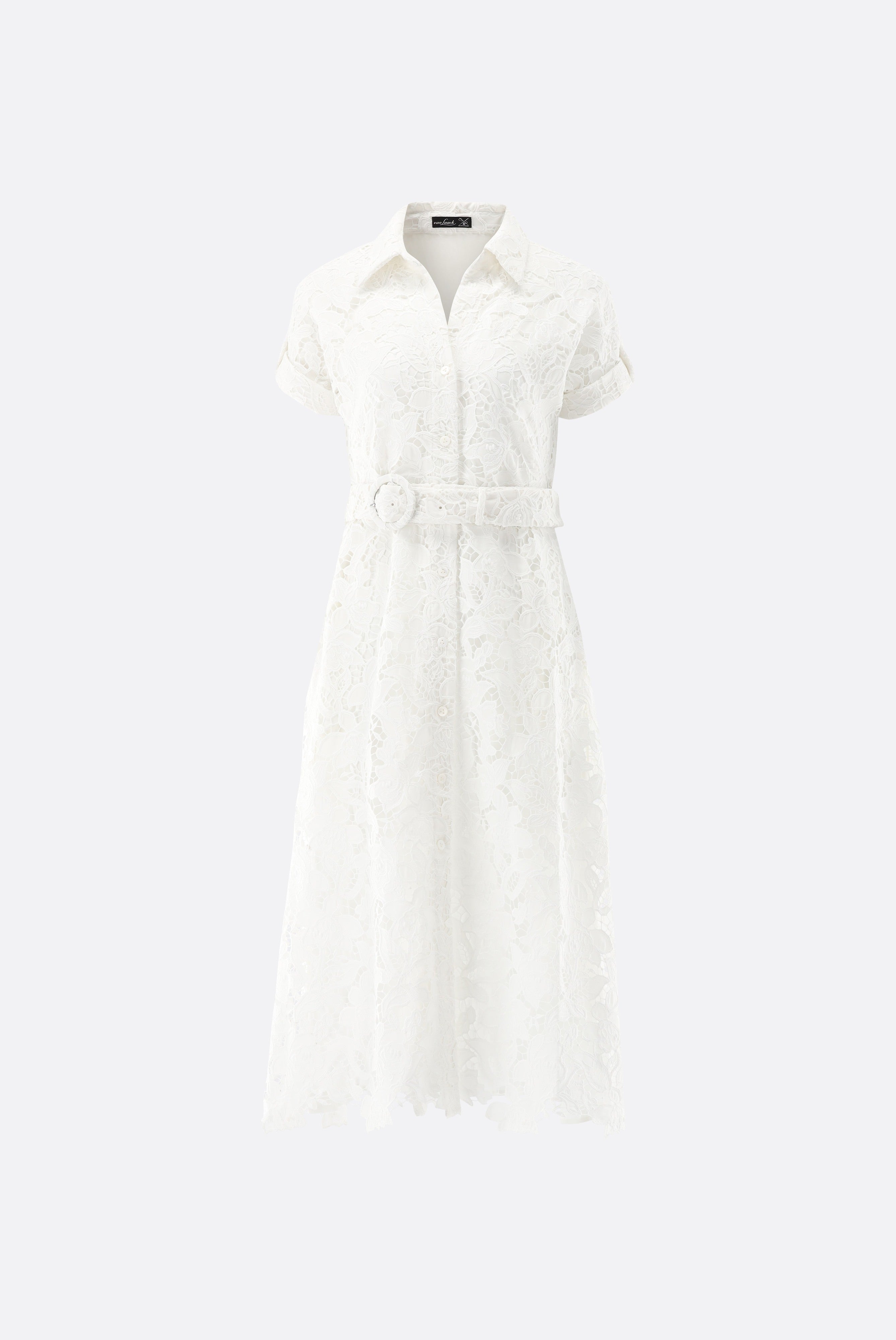 Midi-Hemdblusenkleid | aus weicher Spitze