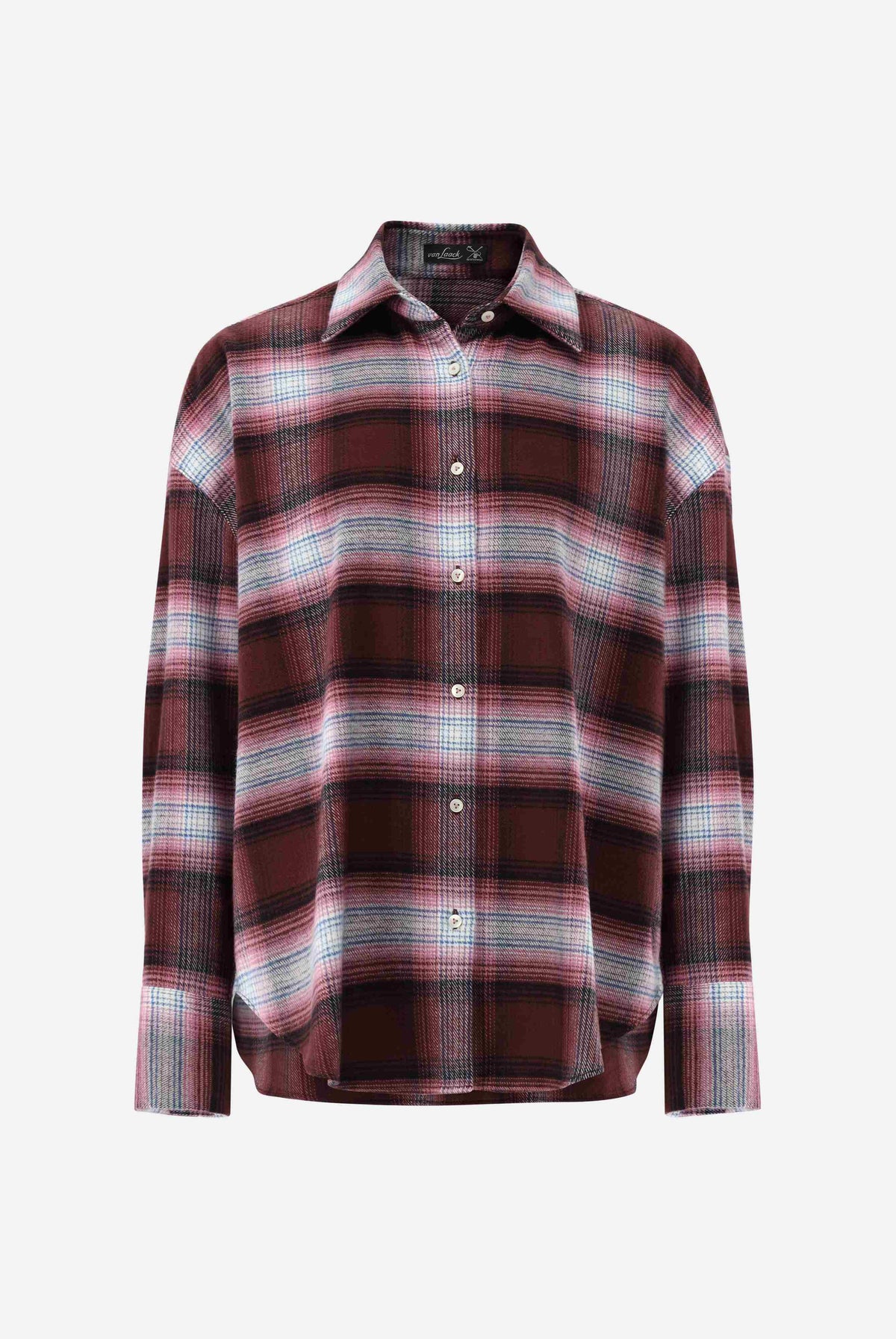 Hemdbluse | kariert aus Flanell-Hemden & Blusen-Van Laack-OUTLET-ARCHIVIST-ARCHIVE-SALE