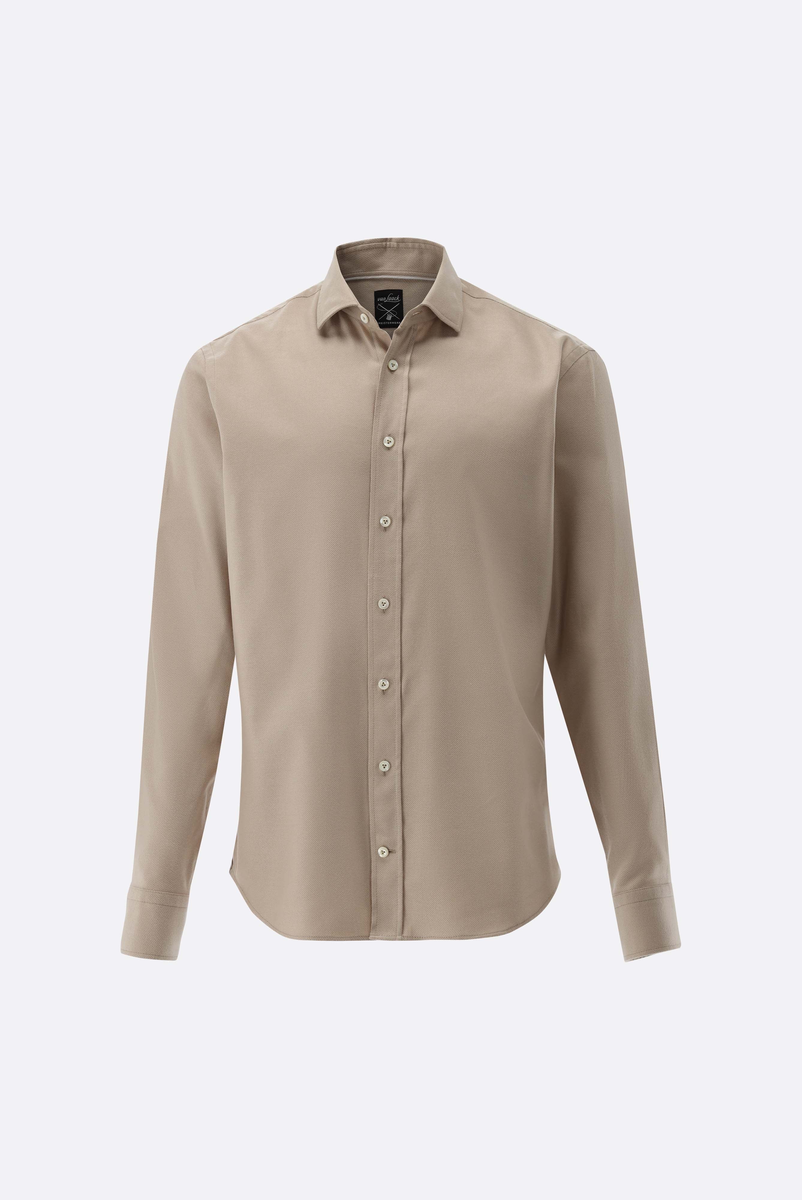 Flanellhemd | mit Fischgräten-Muster Slim Fit-Hemden & Blusen-Van Laack-OUTLET-ARCHIVIST-ARCHIVE-SALE