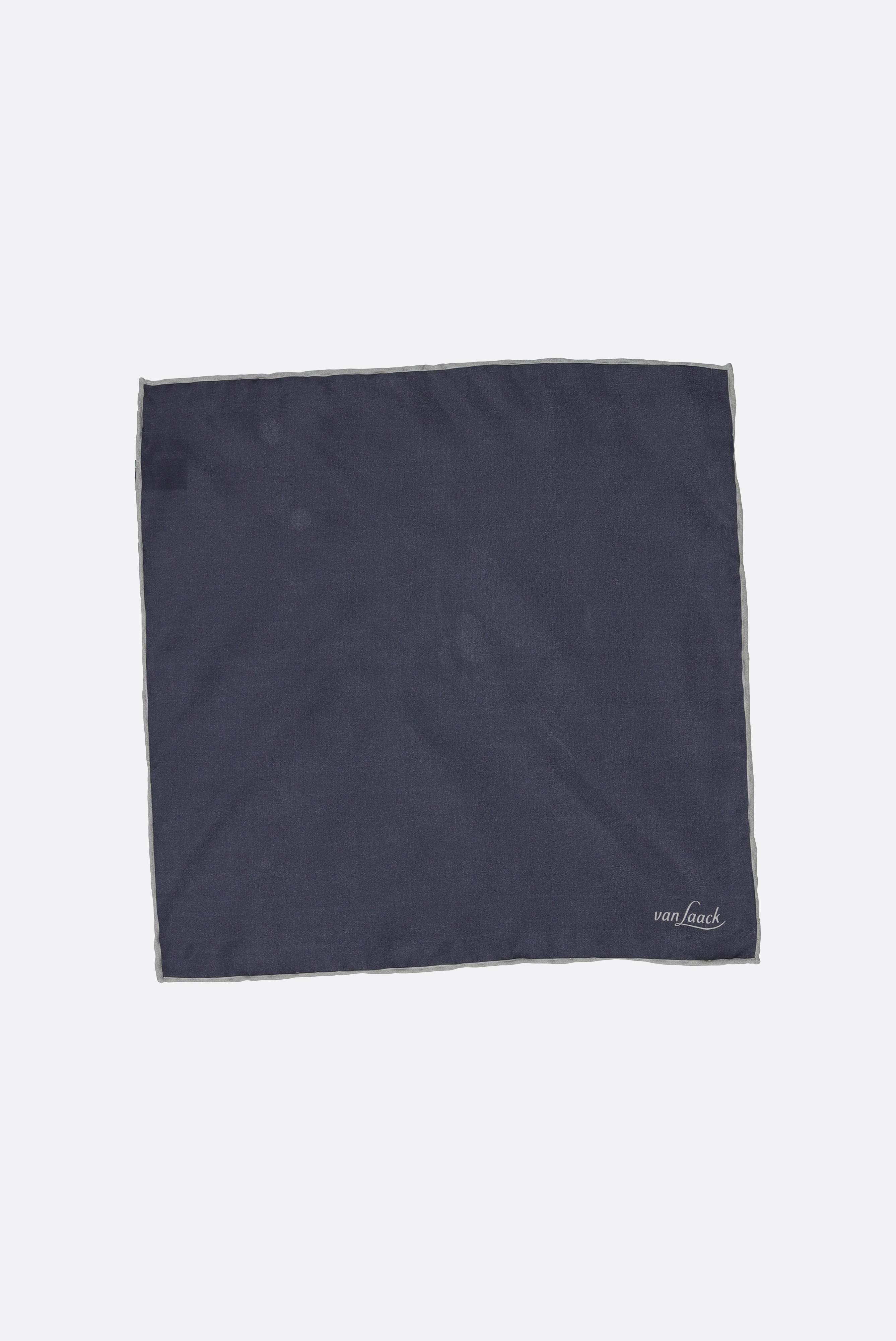 Einstecktuch | aus Seide mit Kontrastrahmen-Accessoires-Van Laack-OUTLET-navy-00-ARCHIVIST-ARCHIVE-SALE