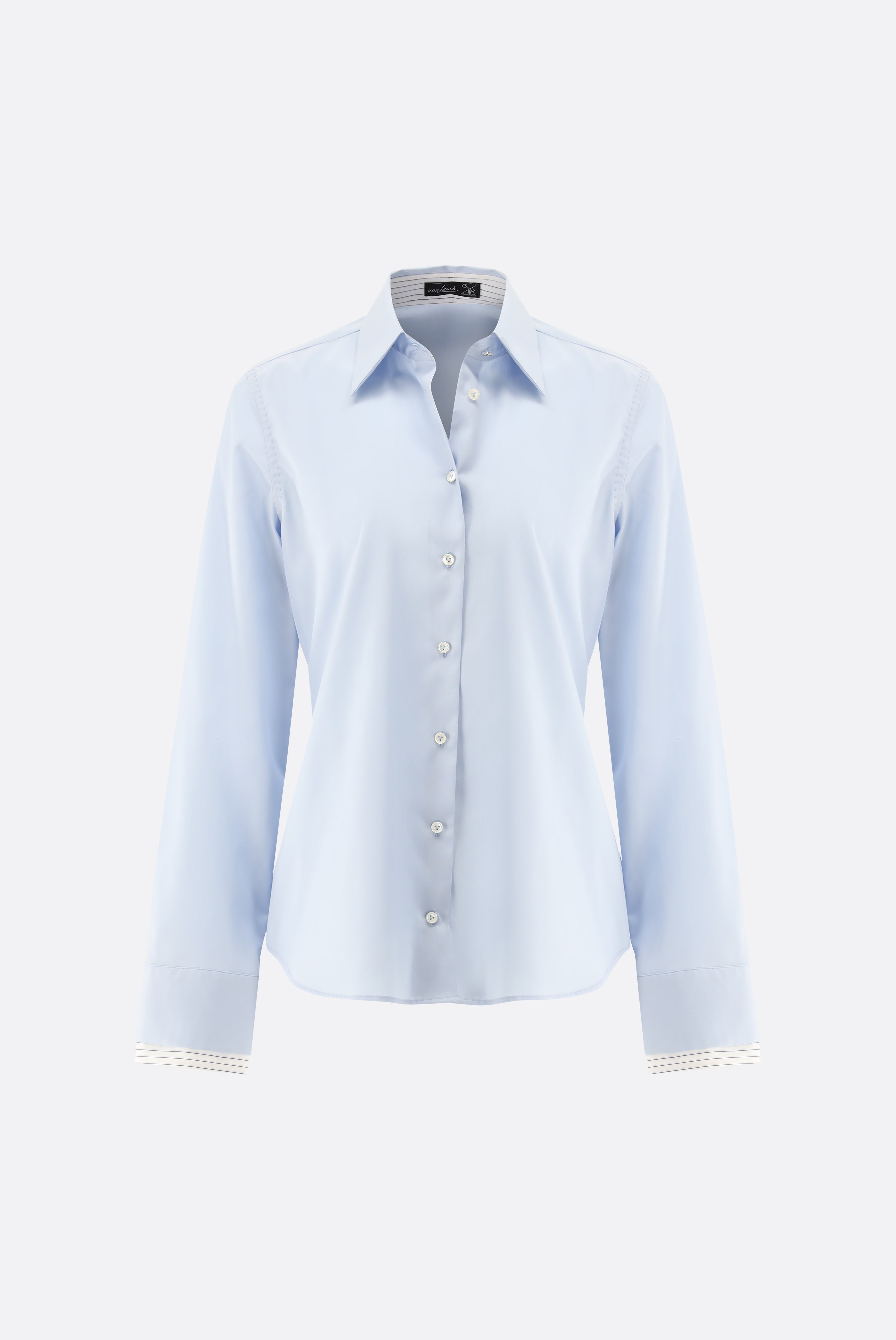 Hemdbluse | mit Doppelmanschette und Kontrasten