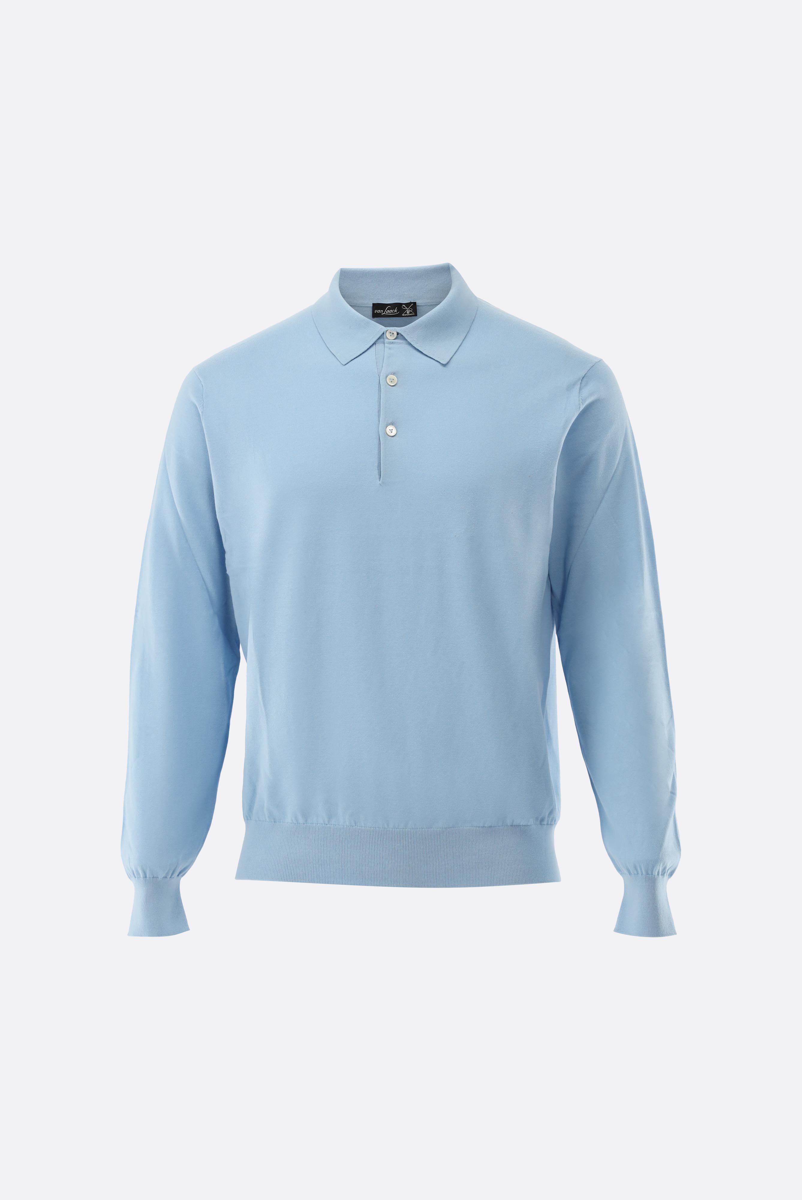 Langarm Strick-Poloshirt | mit Baumwolle und Seide-Strick & Pullover-Van Laack-OUTLET-ARCHIVIST-ARCHIVE-SALE