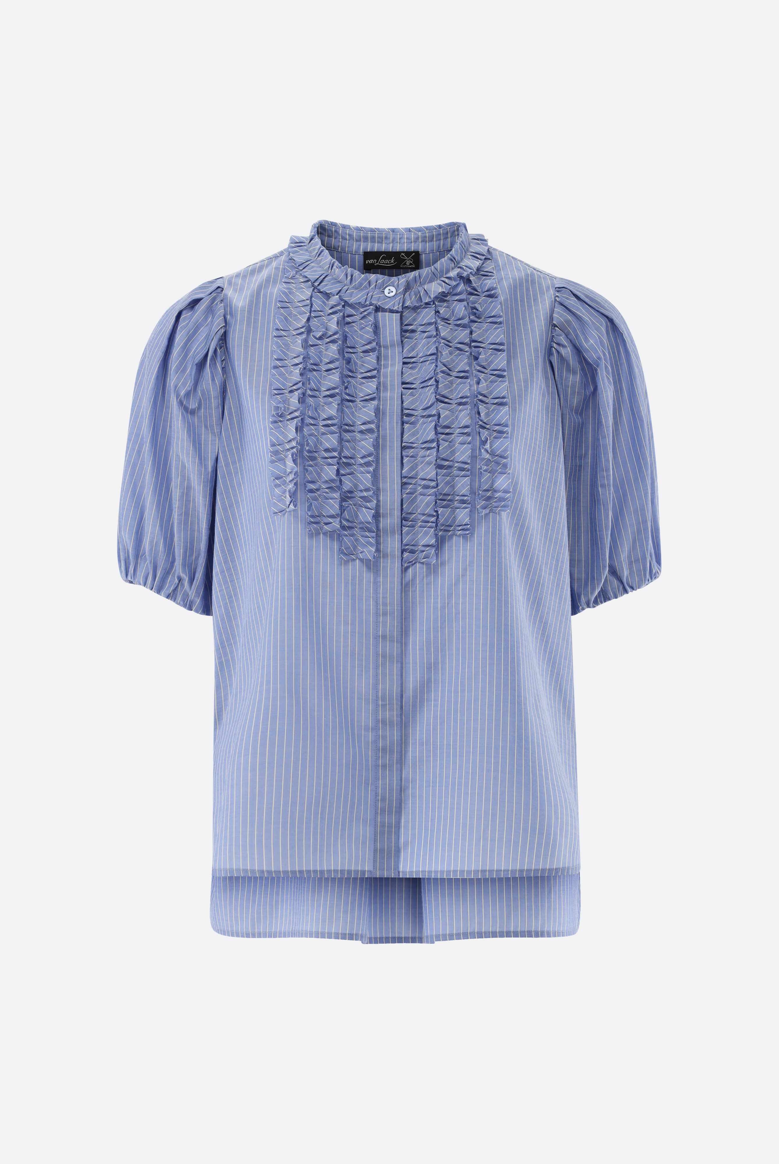Kurzarm Bluse | mit Rüschen-Hemden & Blusen-Van Laack-OUTLET-ARCHIVIST-ARCHIVE-SALE