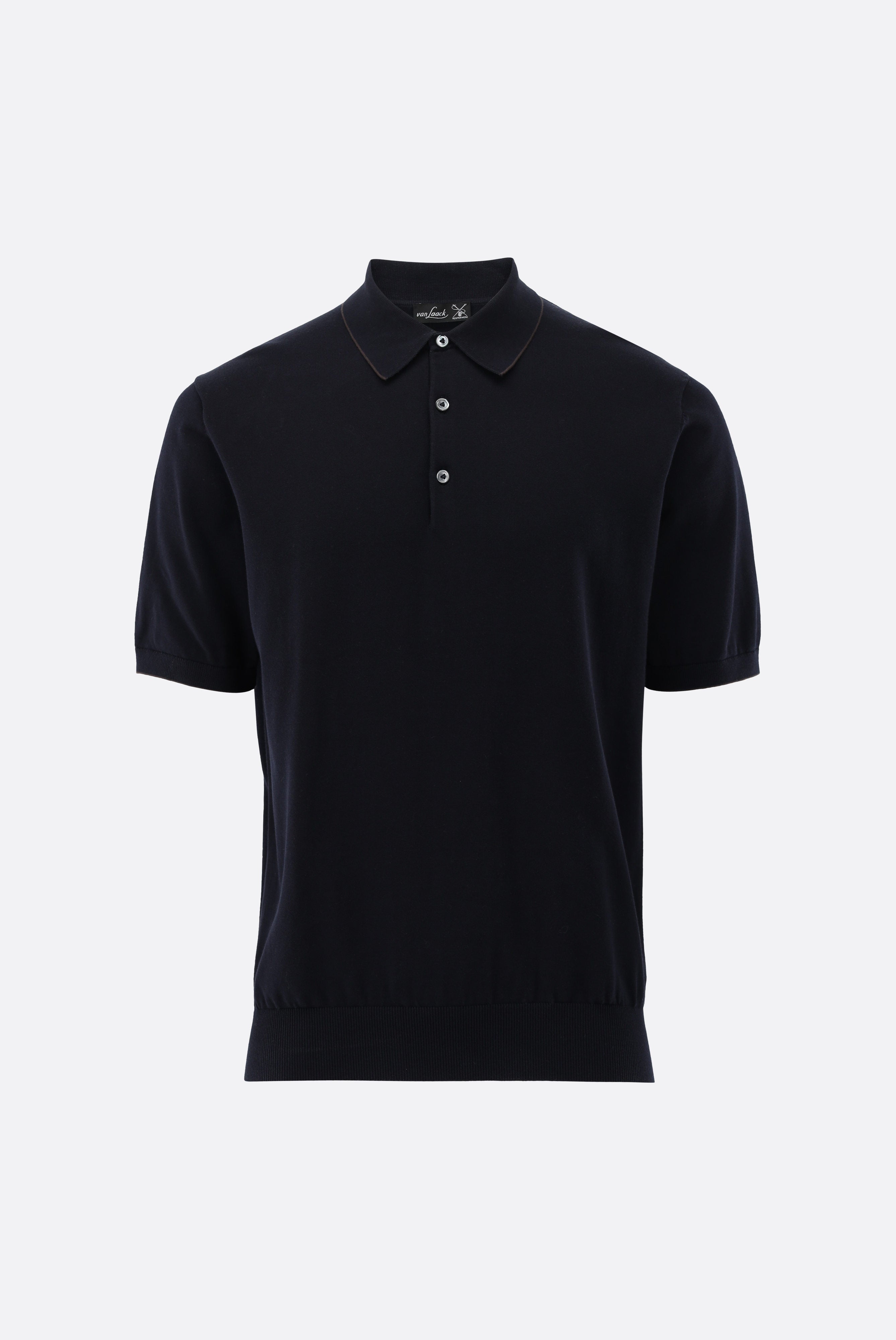 Strick Poloshirt mit Detail | aus Air Cotton