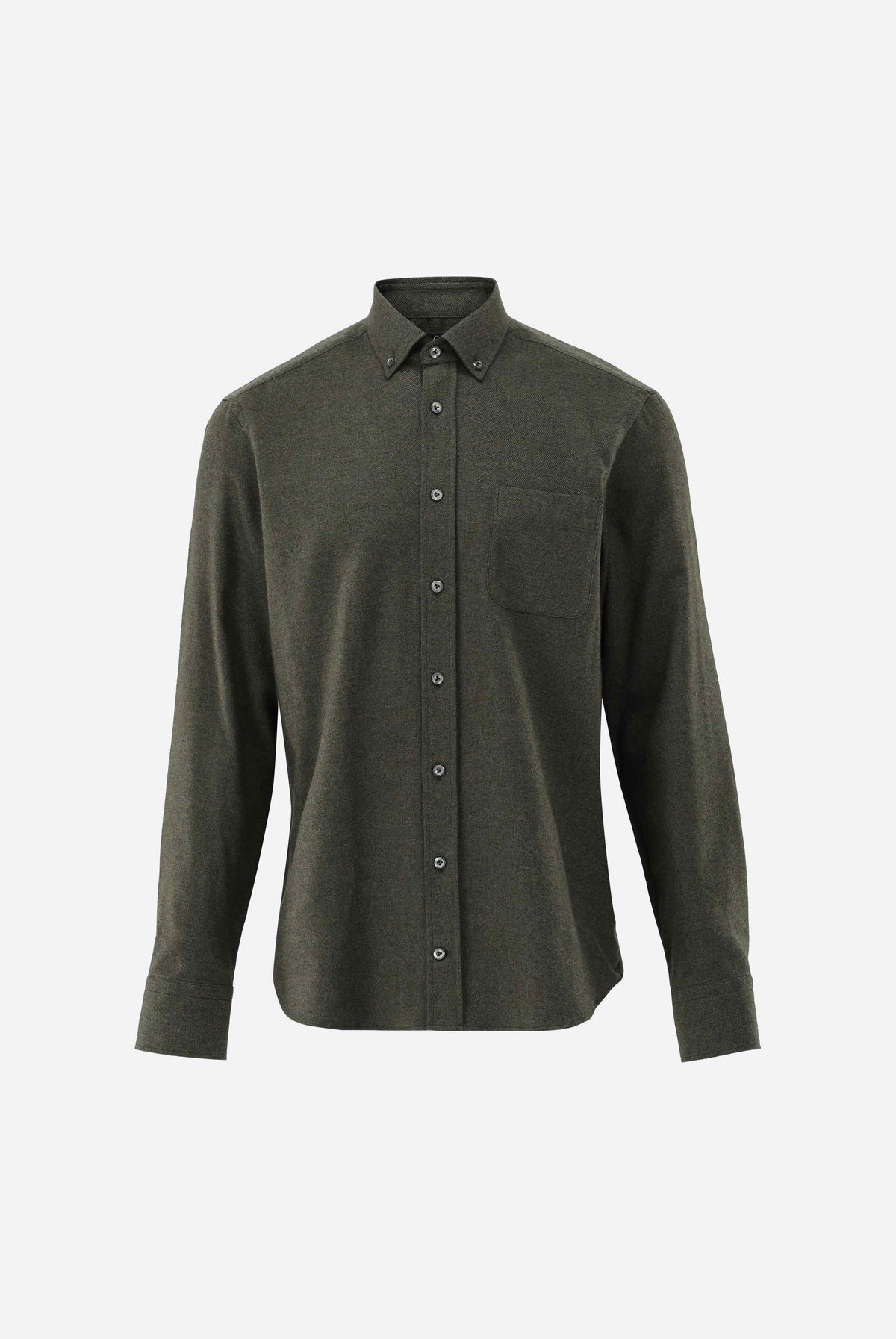 Flanellhemd | mit Button-Down-Kragen