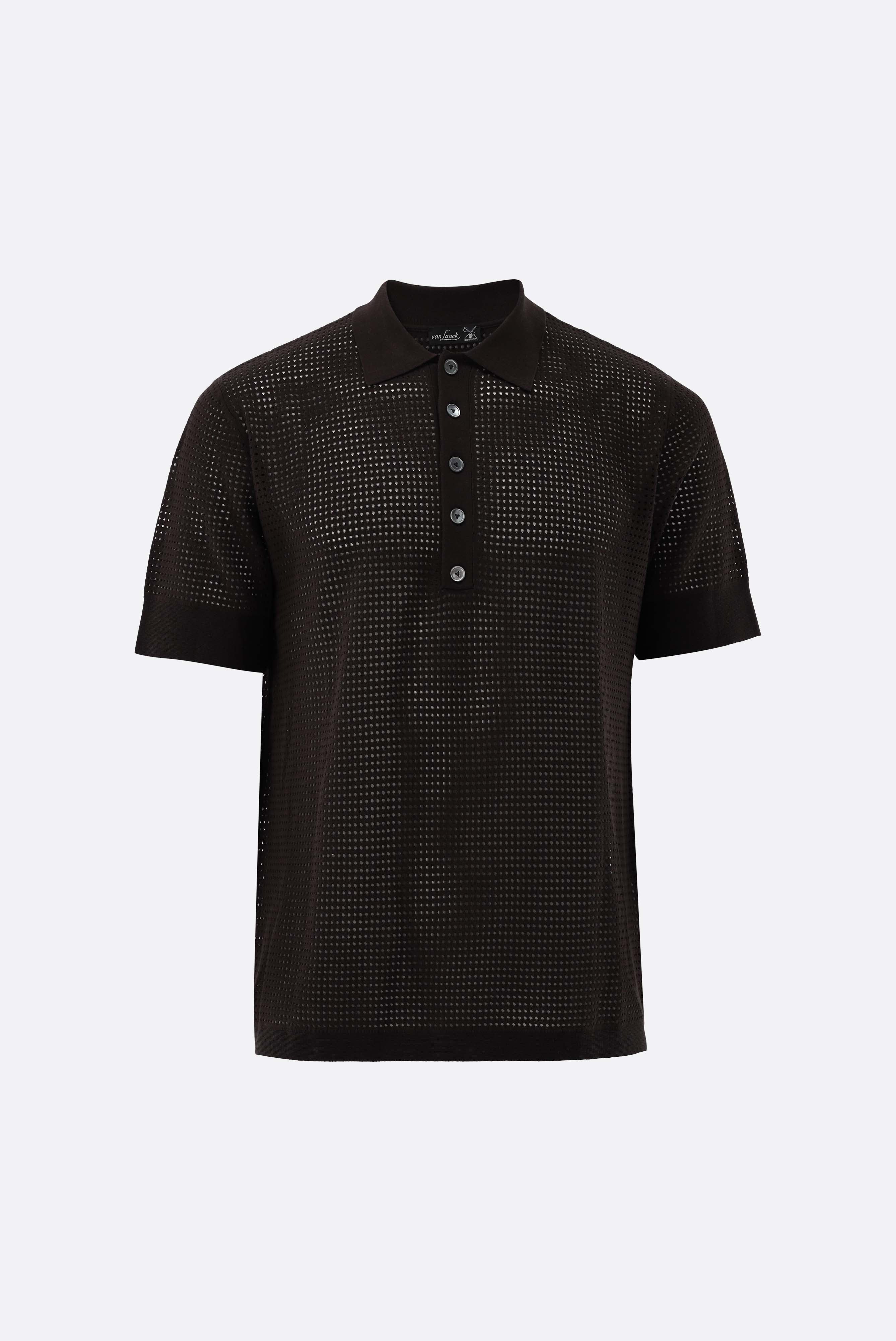 Strick Polo | mit Retro Struktur
