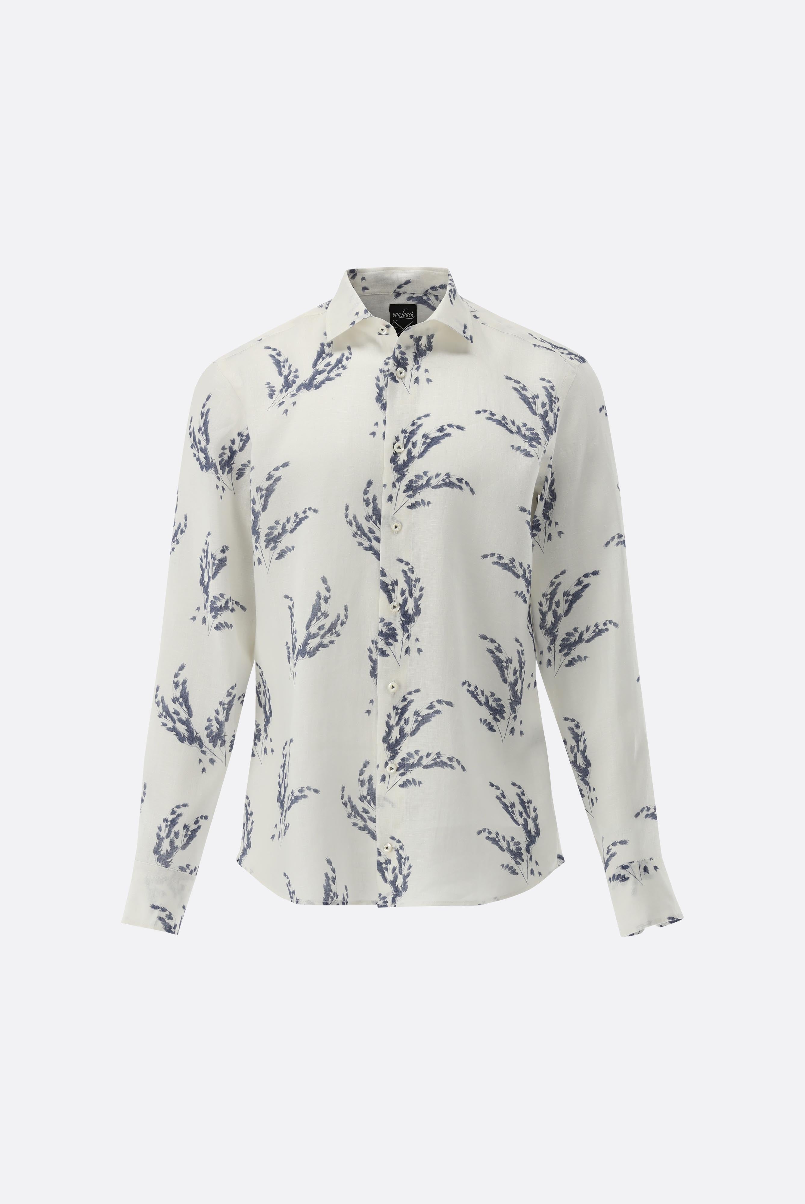 Leinen | Hemd mit Druck Tailor Fit-Hemden & Blusen-Van Laack-OUTLET-ARCHIVIST-ARCHIVE-SALE