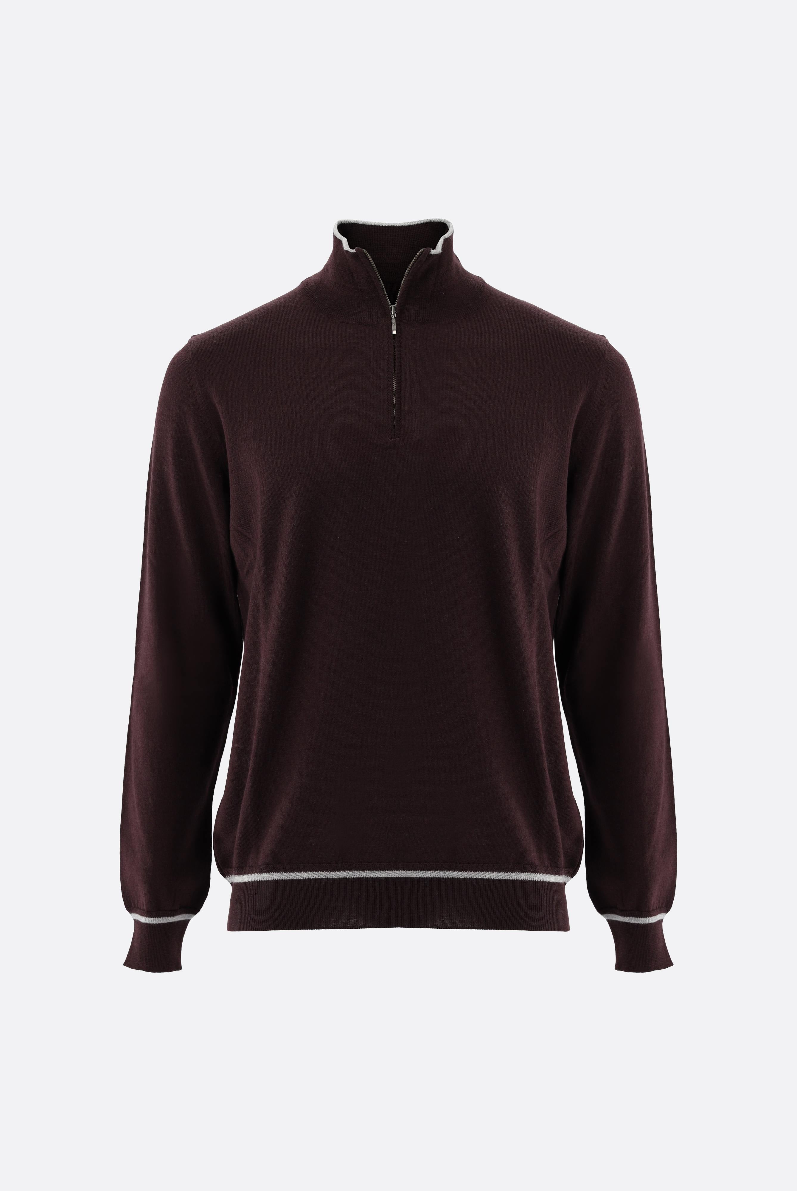 Troyer | aus merzerisierter Merinowolle mit Farbdetail-Strick & Pullover-Van Laack-OUTLET-ARCHIVIST-ARCHIVE-SALE