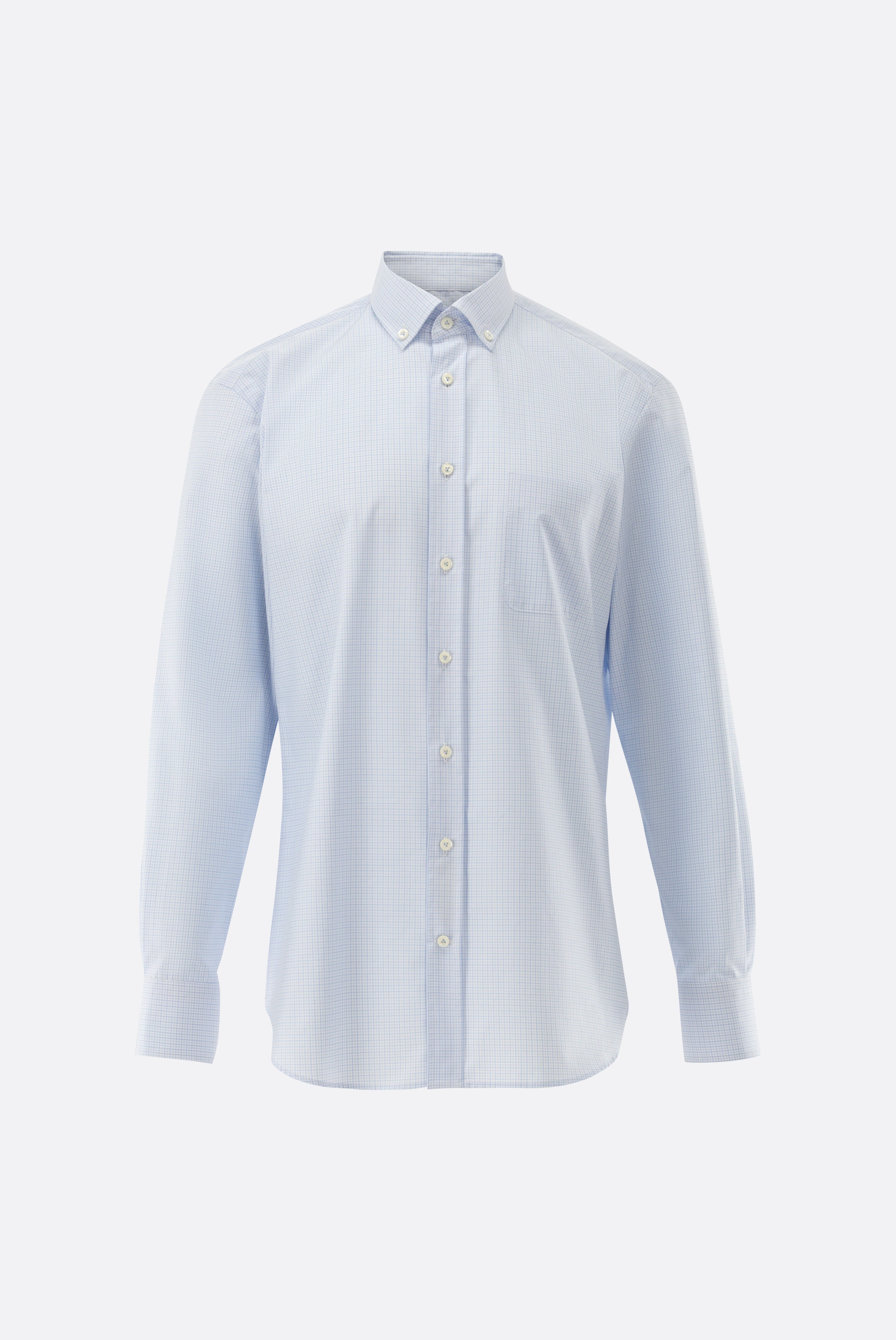Kariertes Button-Hemd | aus bügelfreiem Twill