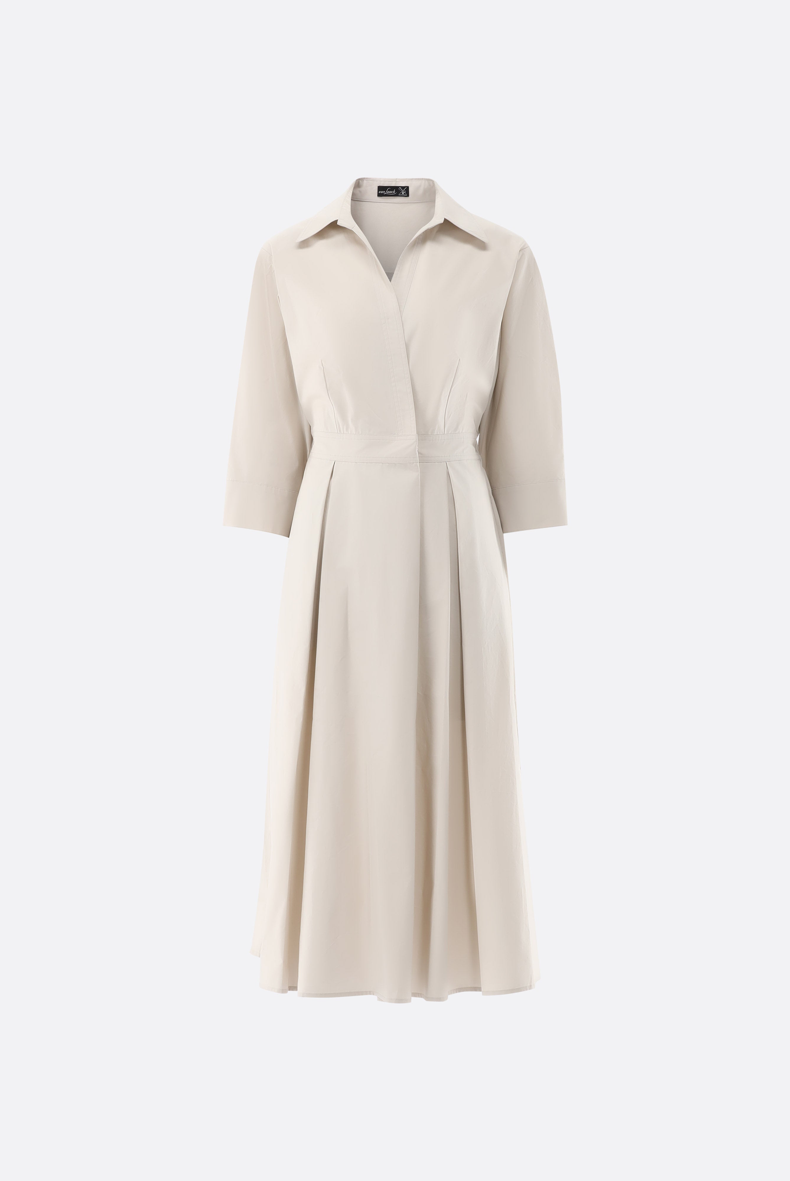 Midi-Hemdblusenkleid | mit Falten