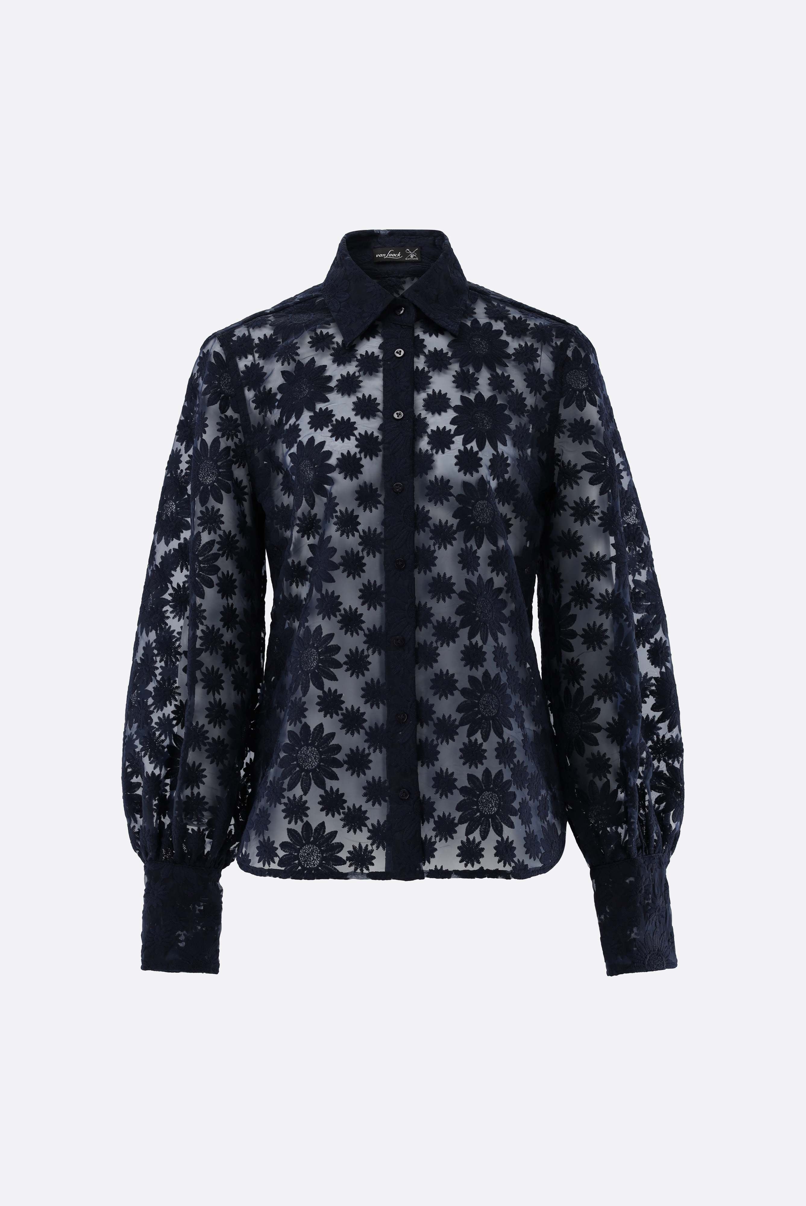 Hemdbluse | mit Blousonärmeln und besticktem Organza-Hemden & Blusen-Van Laack-OUTLET-ARCHIVIST-ARCHIVE-SALE