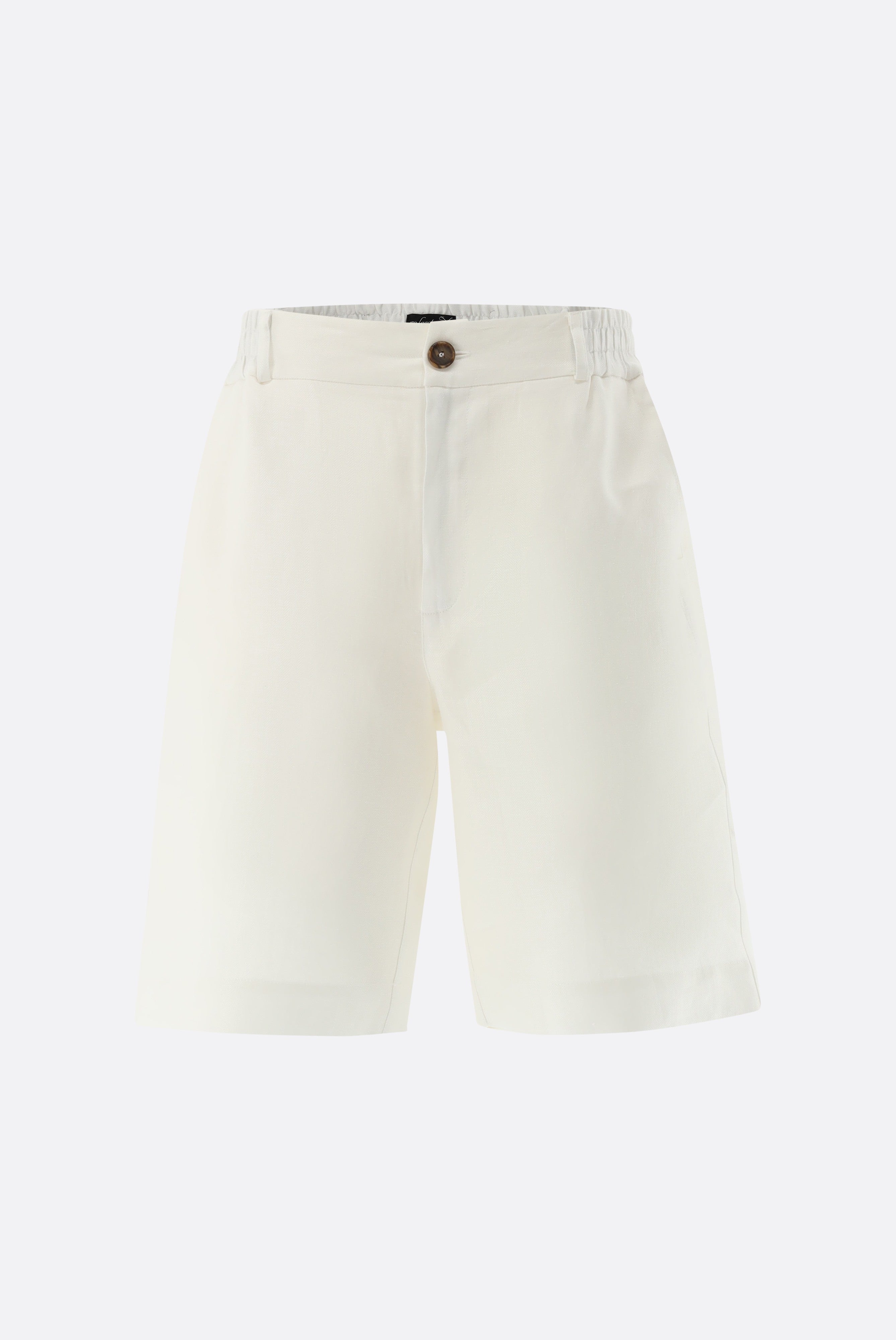 Shorts aus Leinen | mit Fischgrat