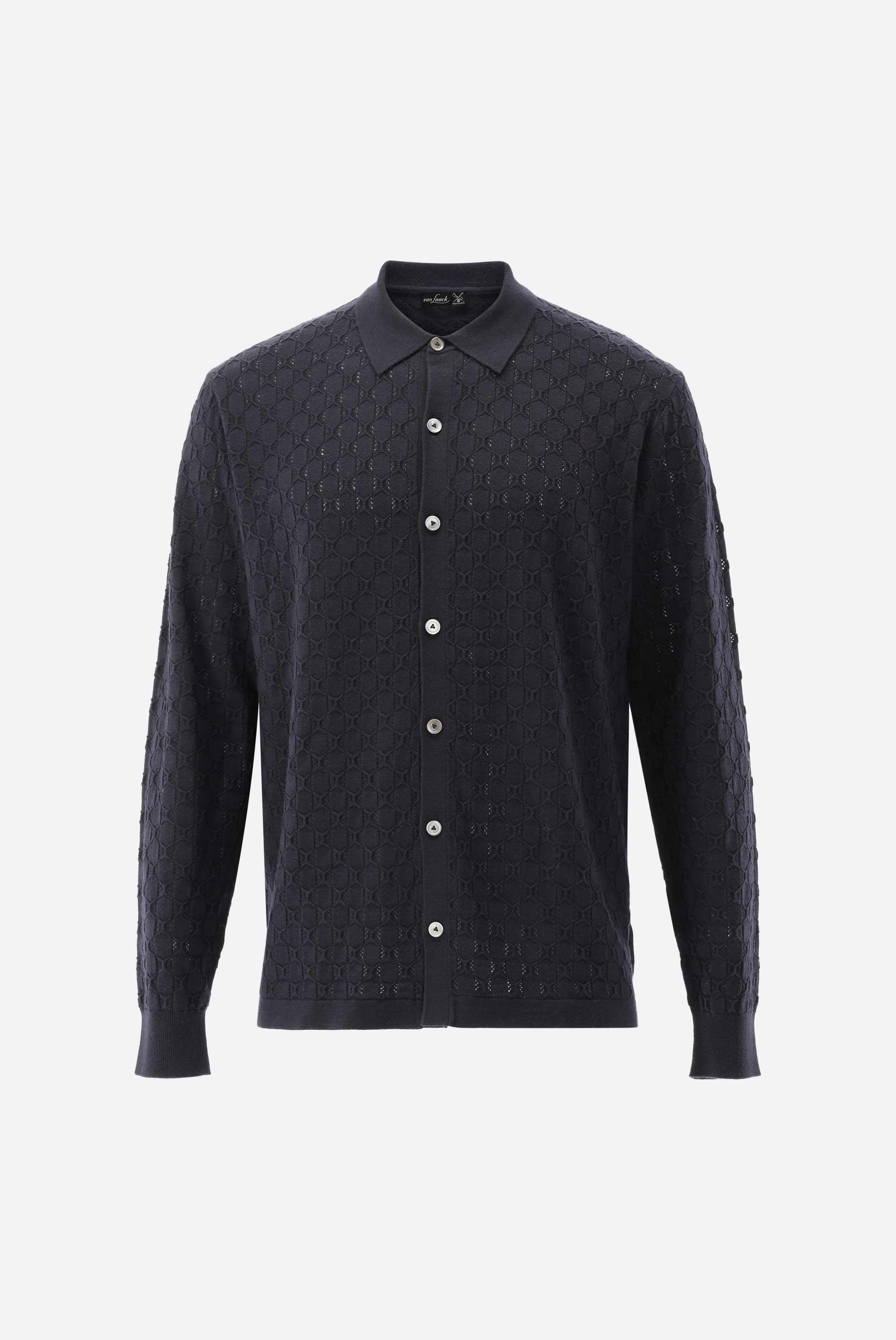 Strickhemd | mit 3-D Struktur-Strick & Pullover-Van Laack-OUTLET-ARCHIVIST-ARCHIVE-SALE