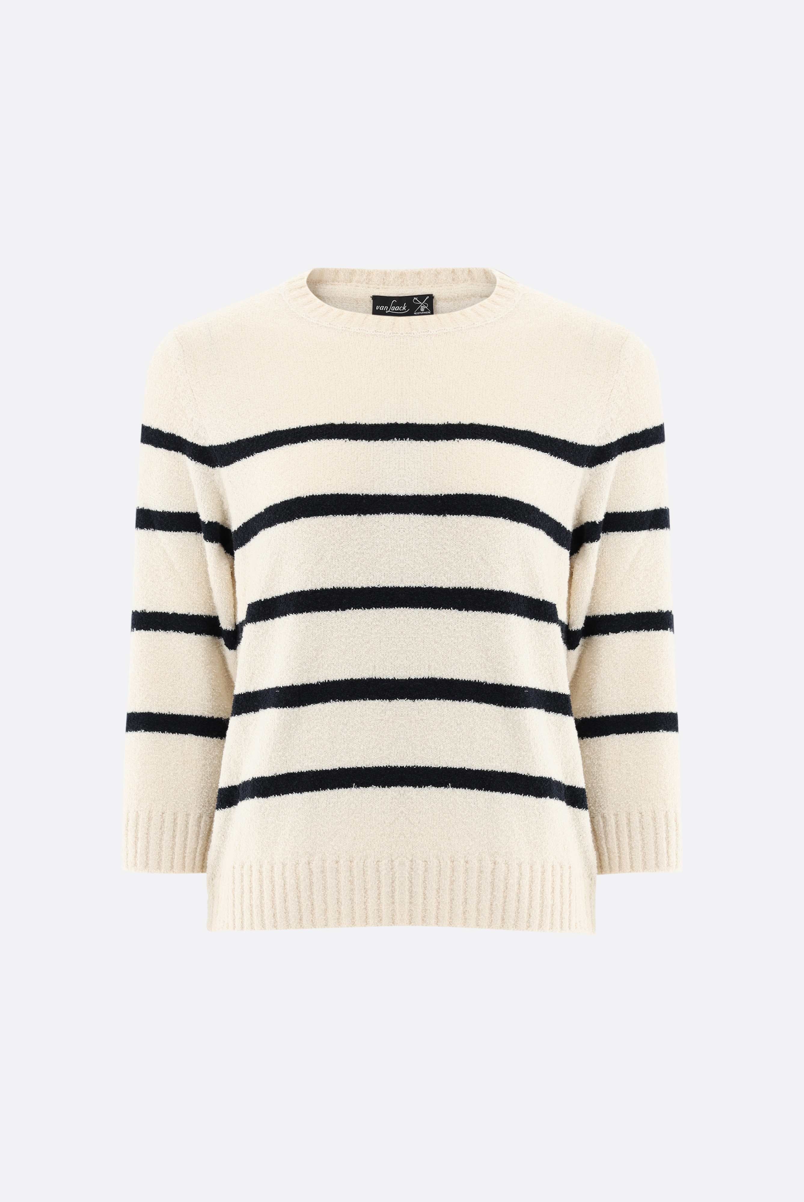 Gestreifter Pullover | aus Bouclé-Strick-UNDEFINIERT-Van Laack-OUTLET-ARCHIVIST-ARCHIVE-SALE