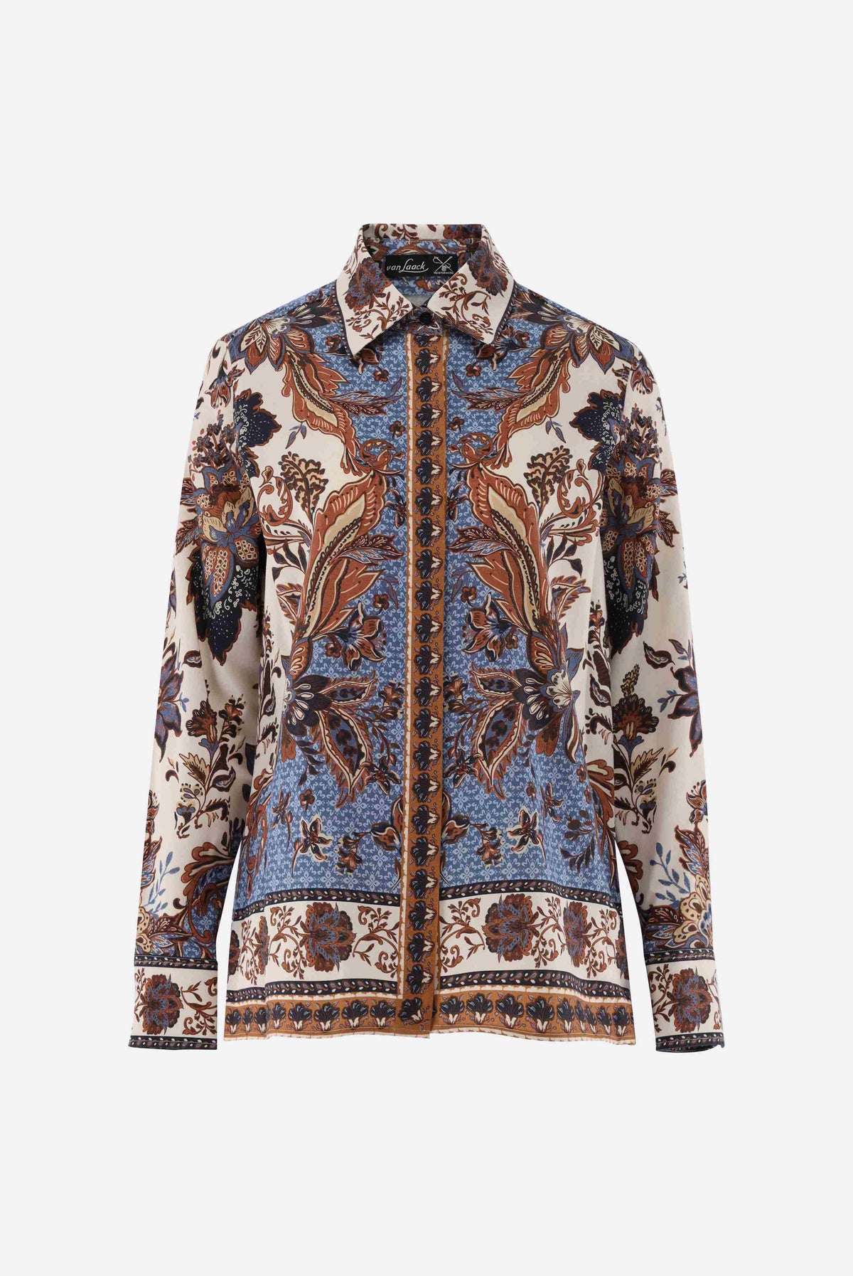 Hemdbluse | mit platziertem Boho-Print