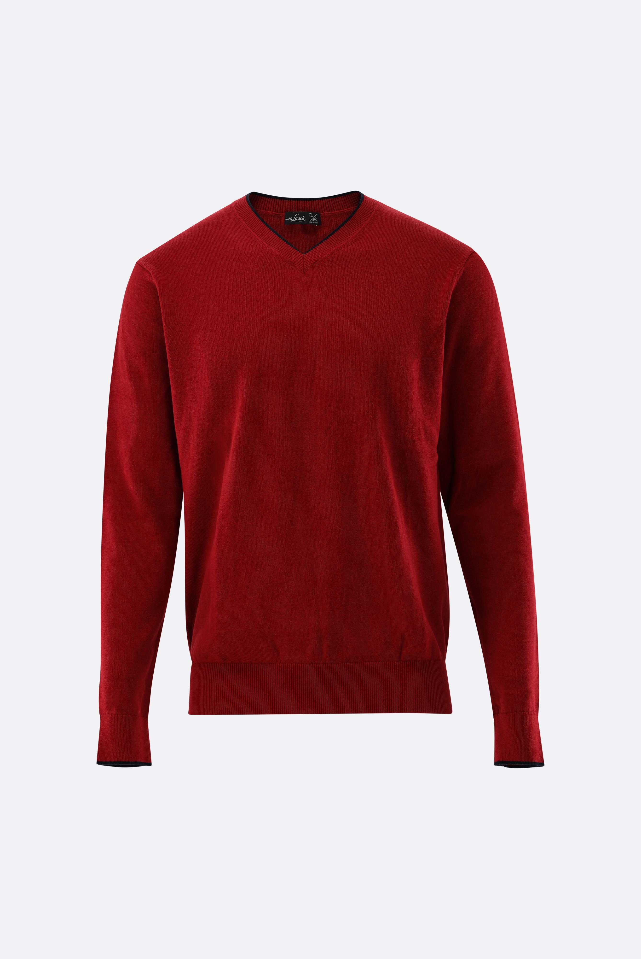 Pullover mit V-Ausschnitt | mit Kaschmir und Baumwolle