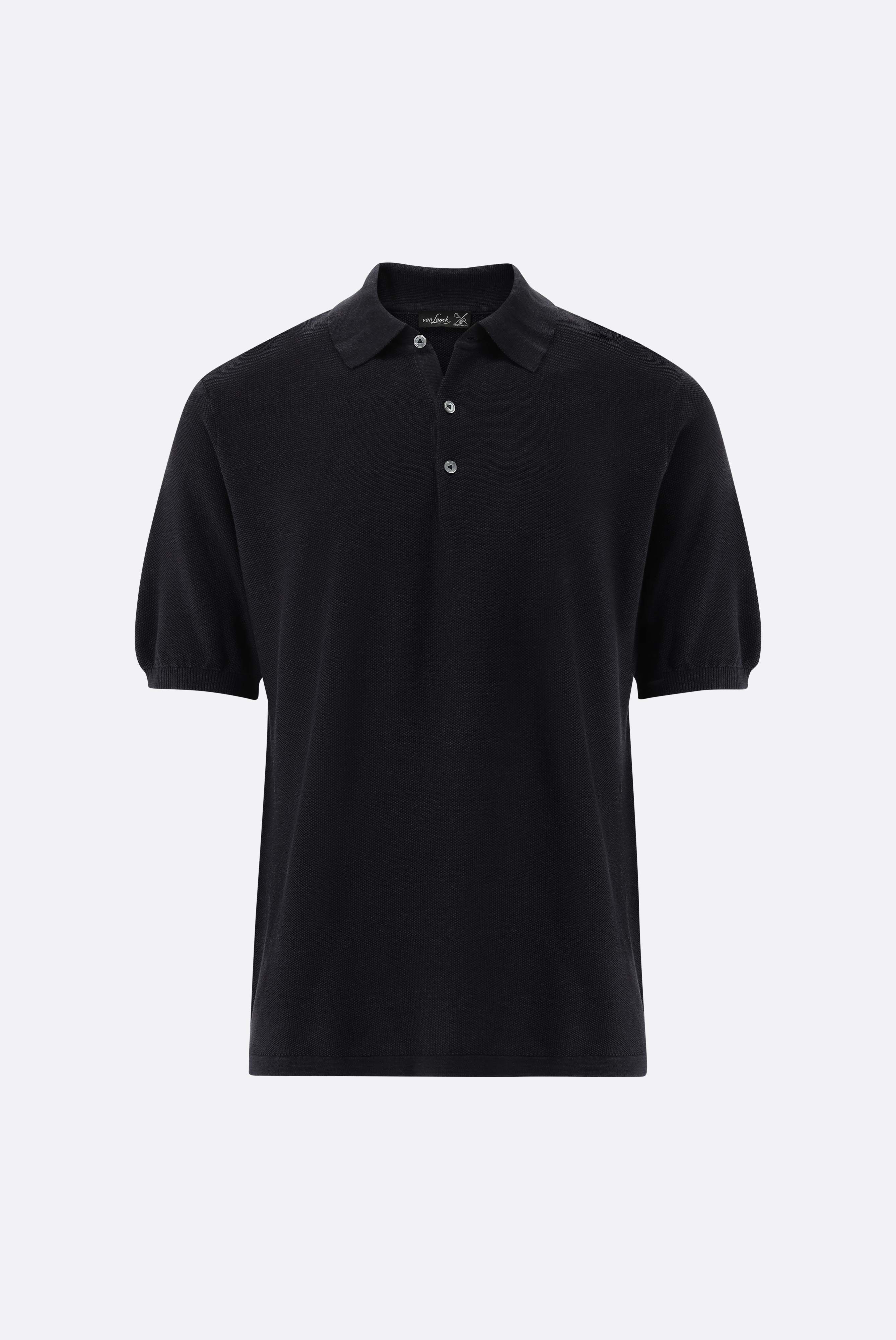 Strick-Poloshirt | mit Reiskorn Optik