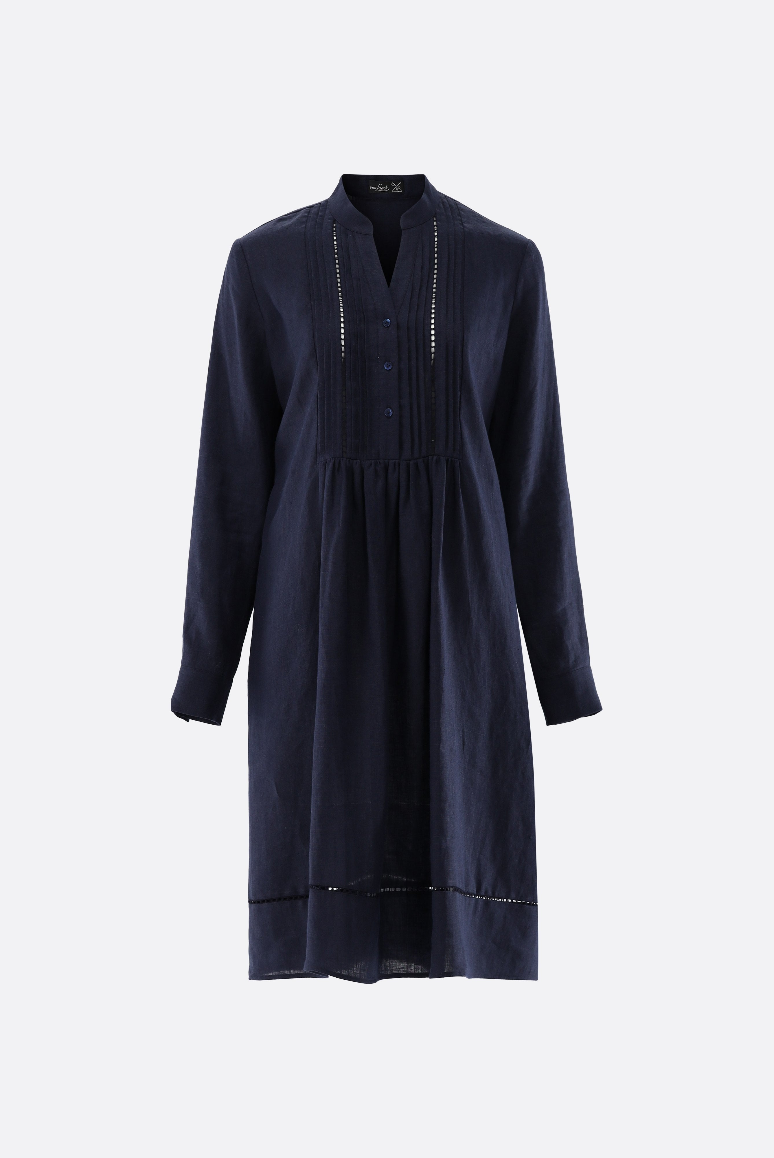 Schlupfkleid aus Leinen | mit Lochstick-Details-Kleider & Röcke-Van Laack-OUTLET-ARCHIVIST-ARCHIVE-SALE